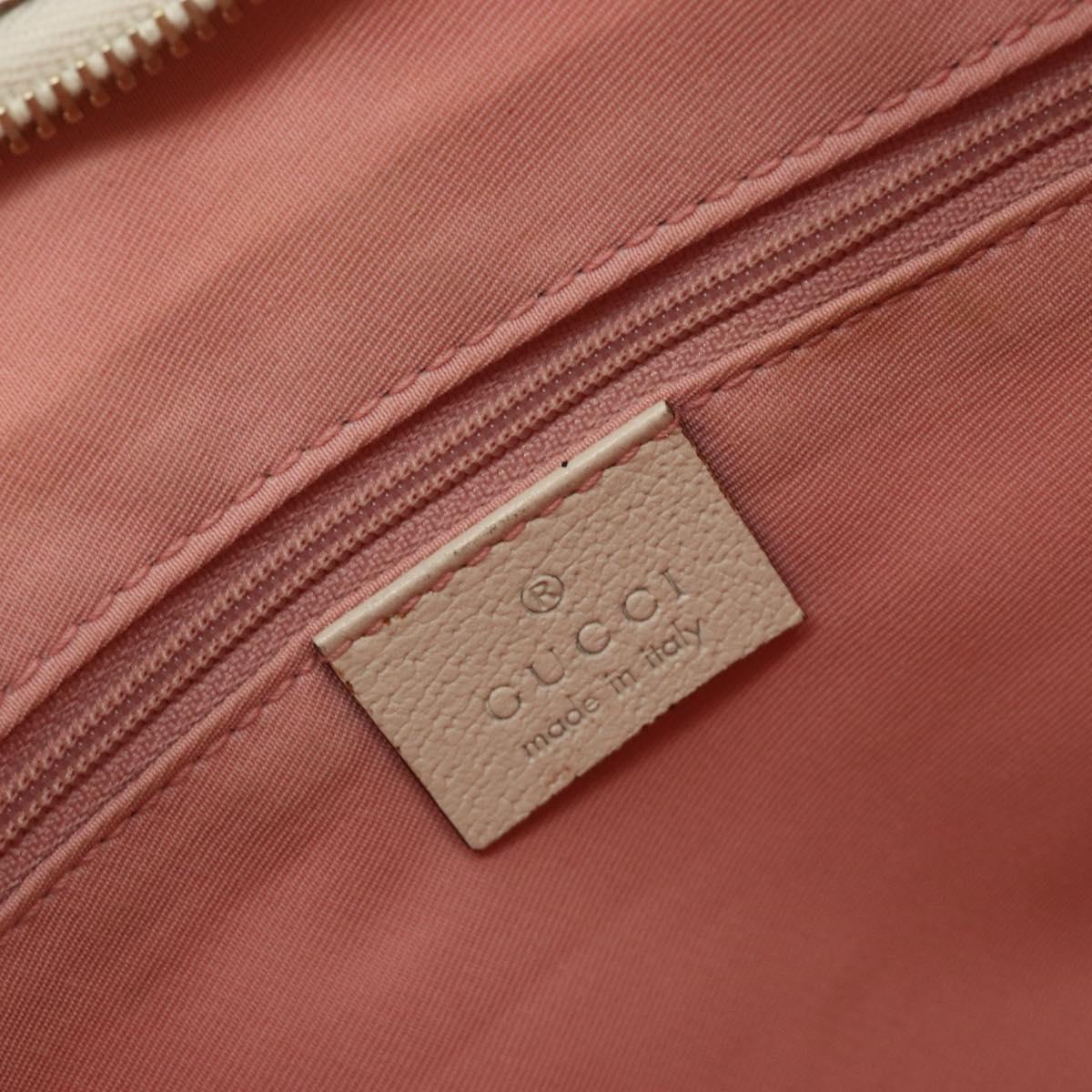 GUCCI GG Canvas Abbey Shoulder Bag Pink Gold 130738 Auth 185033V