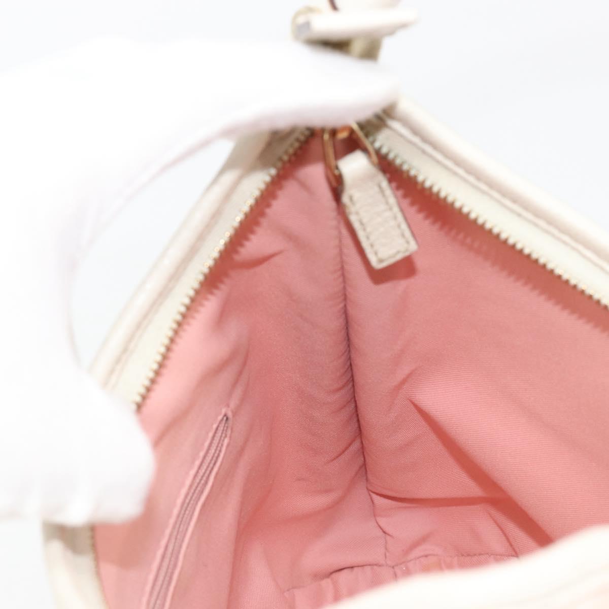 GUCCI GG Canvas Abbey Shoulder Bag Pink Gold 130738 Auth 185033V
