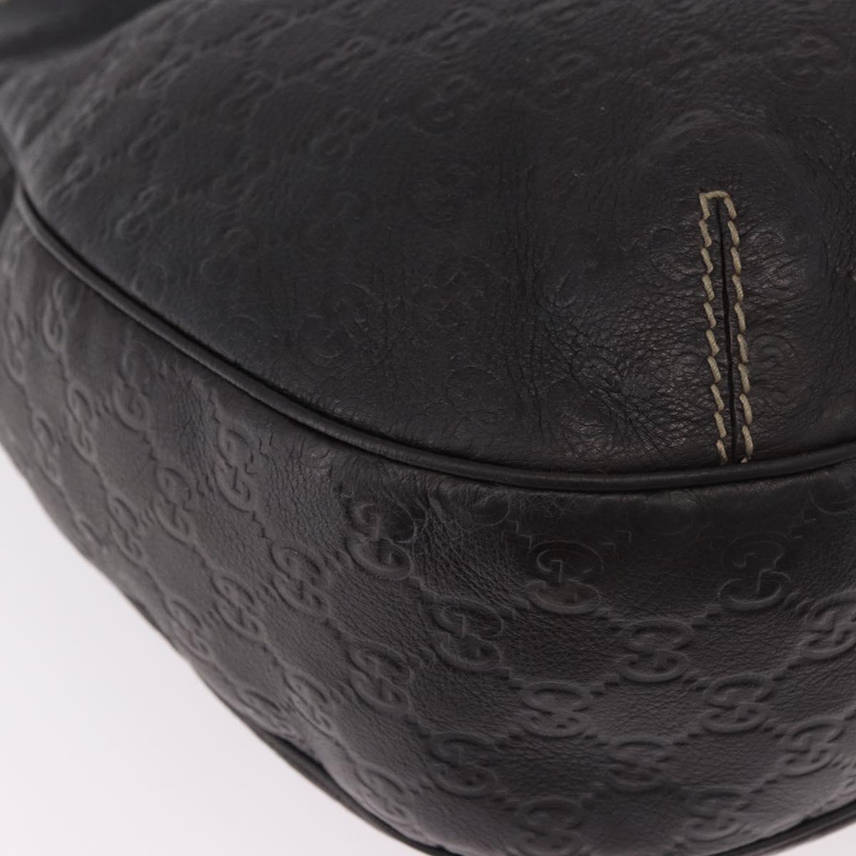 GUCCI GG Canvas Guccissima Bag Leather Dark Brown Gold 233604 Auth 185035V
