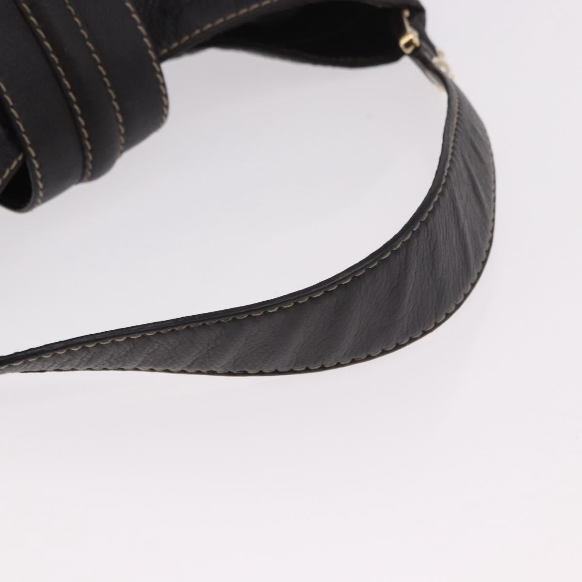 GUCCI GG Canvas Guccissima Bag Leather Dark Brown Gold 233604 Auth 185035V