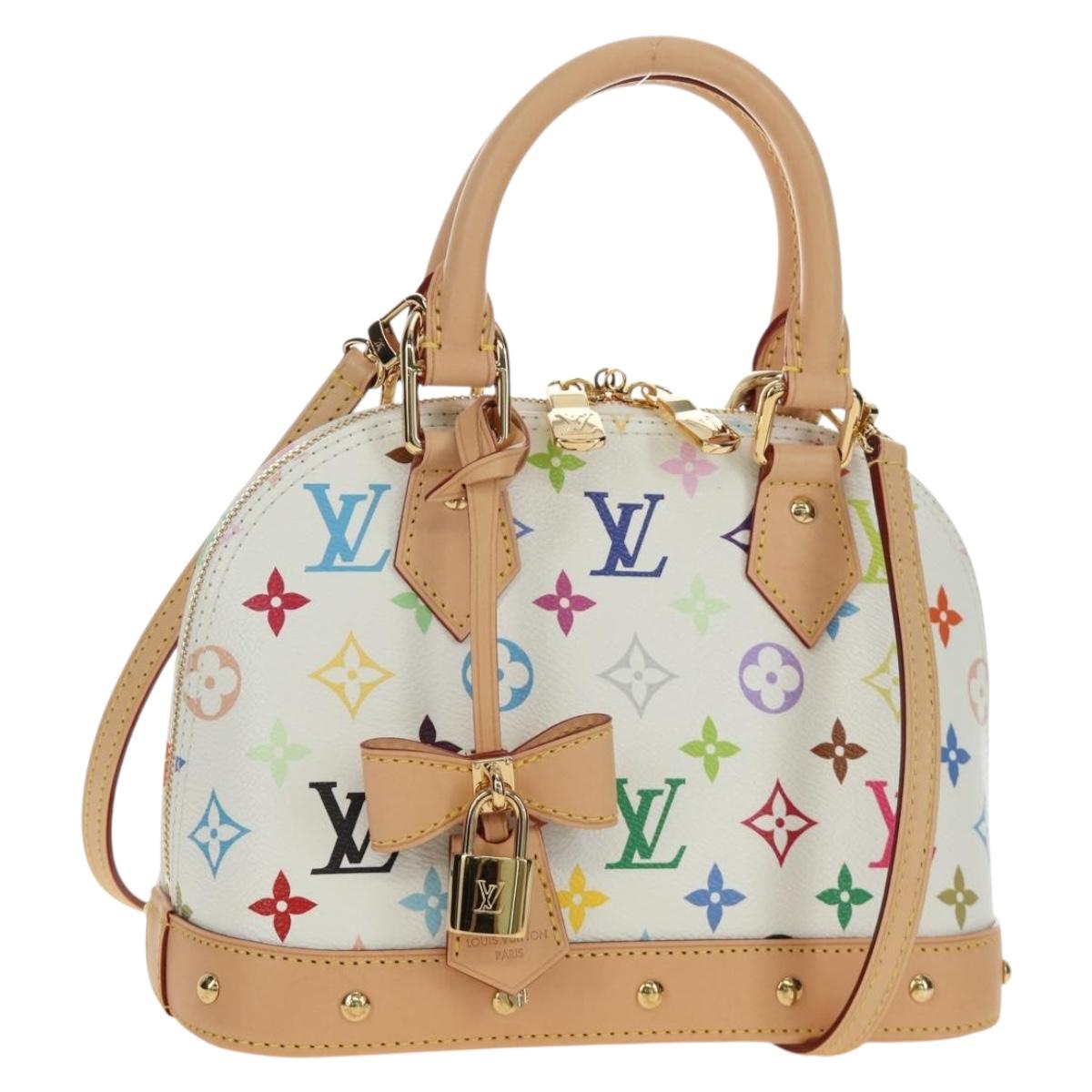 LOUIS VUITTON Monogram LV x TM Alma BB Hand Bag 2way White M13078 Auth 185039SM