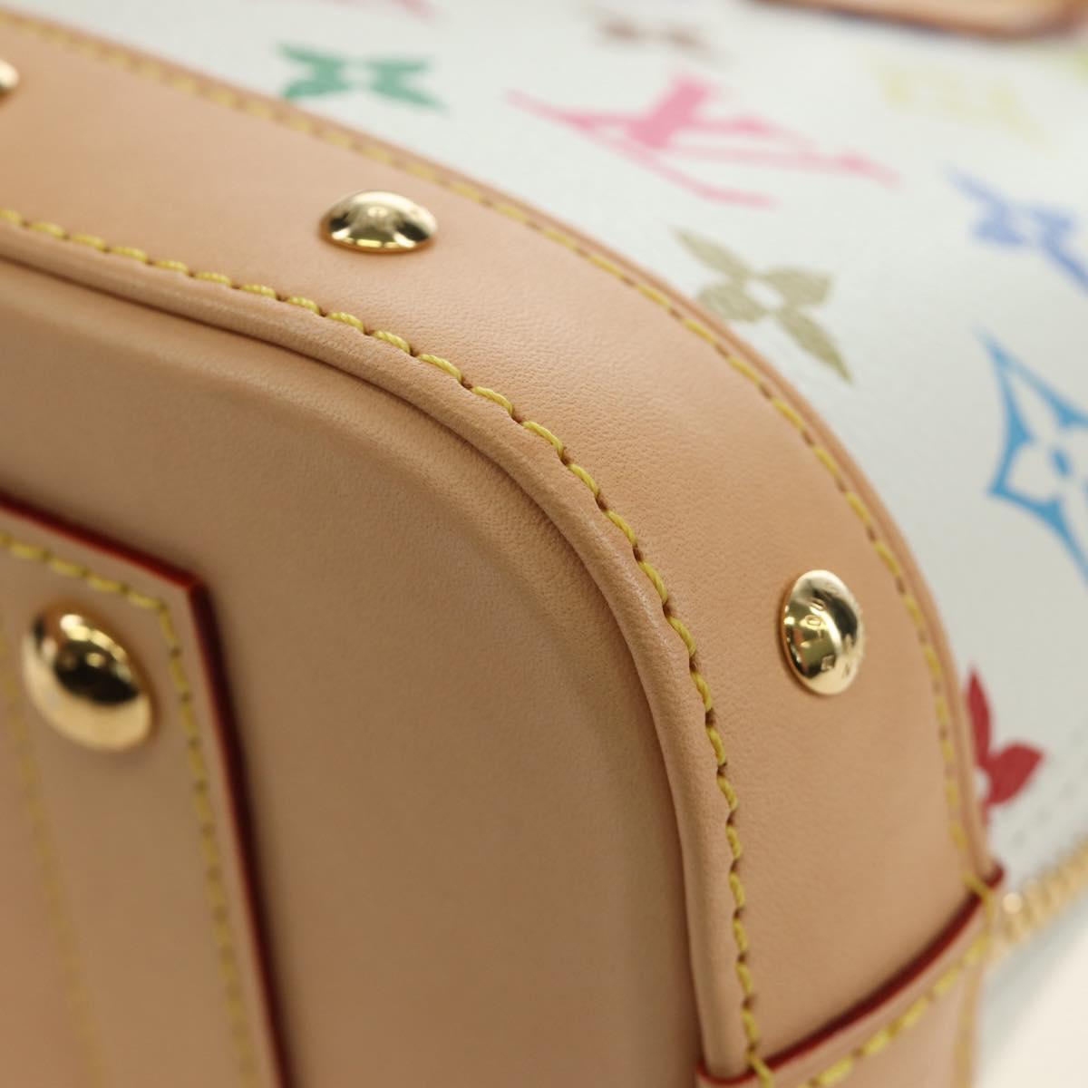 LOUIS VUITTON Monogram LV x TM Alma BB Hand Bag 2way White M13078 Auth 185039SM
