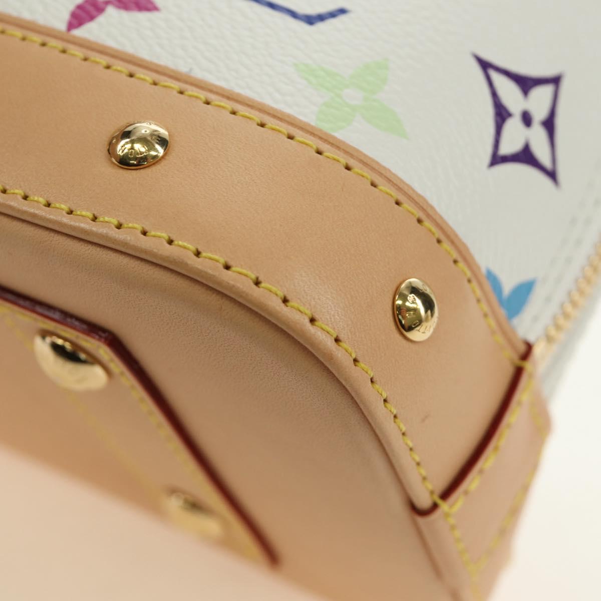 LOUIS VUITTON Monogram LV x TM Alma BB Hand Bag 2way White M13078 Auth 185039SM