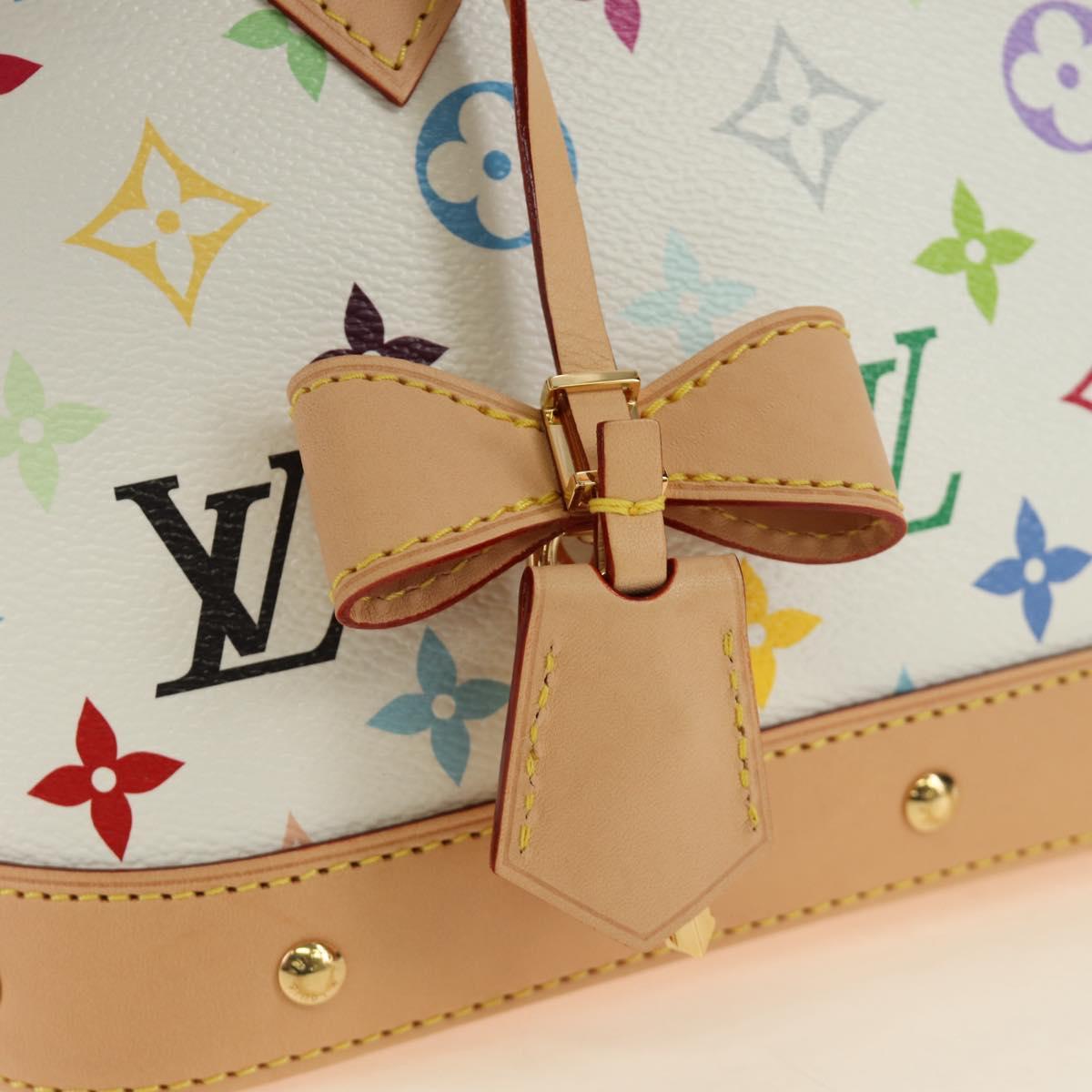 LOUIS VUITTON Monogram LV x TM Alma BB Hand Bag 2way White M13078 Auth 185039SM