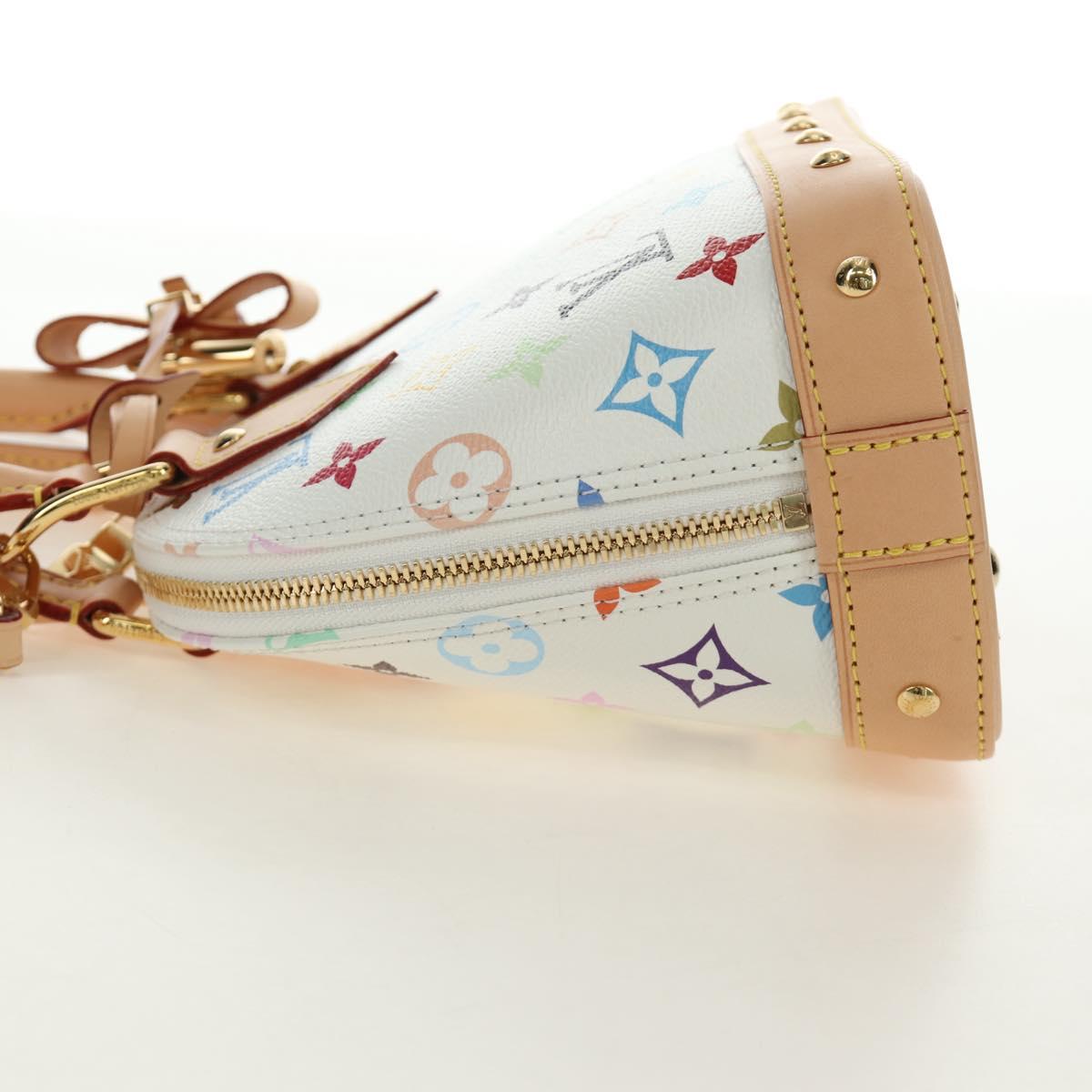 LOUIS VUITTON Monogram LV x TM Alma BB Hand Bag 2way White M13078 Auth 185039SM