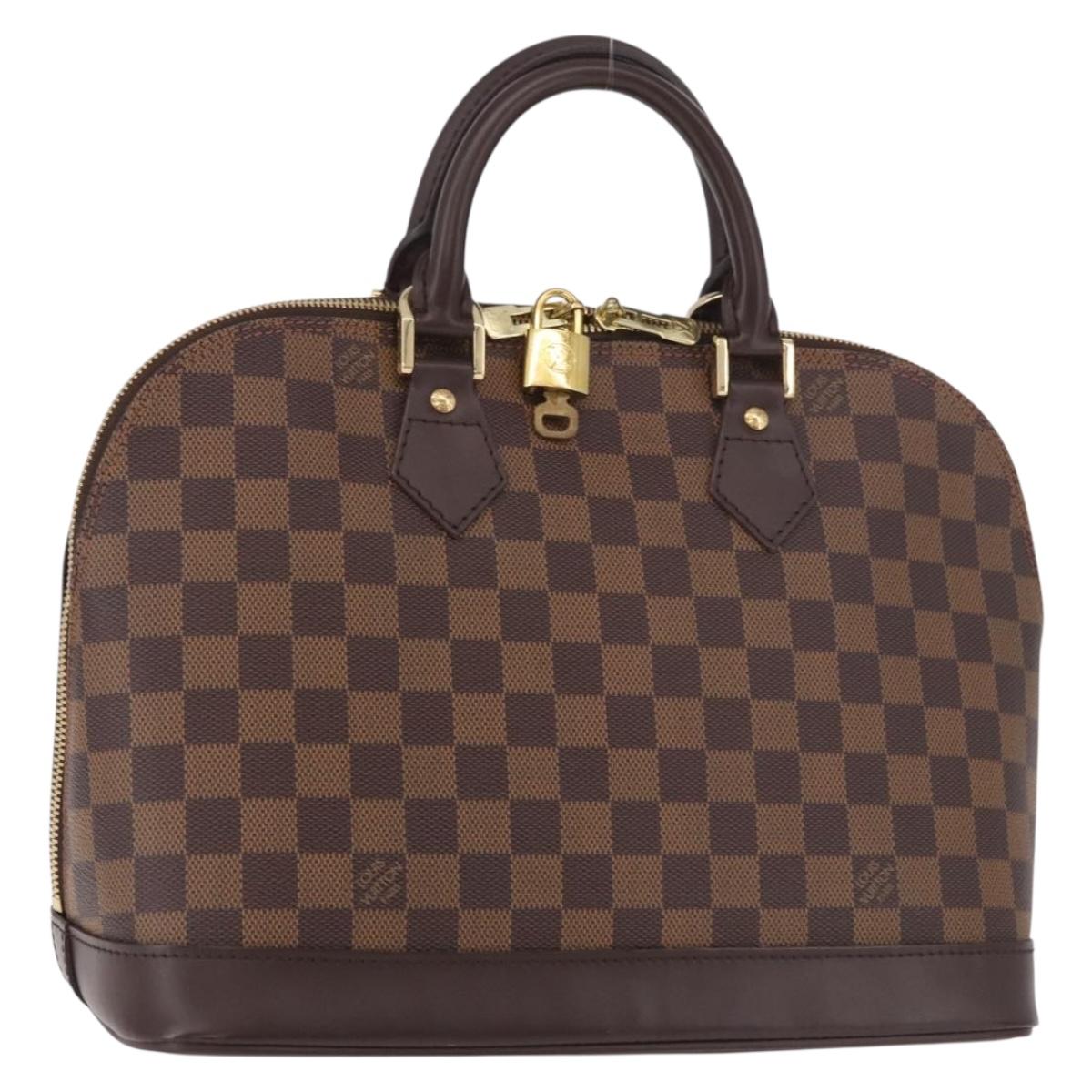 LOUIS VUITTON Damier Ebene Alma Hand Bag N51131 LV Auth 185040SAV