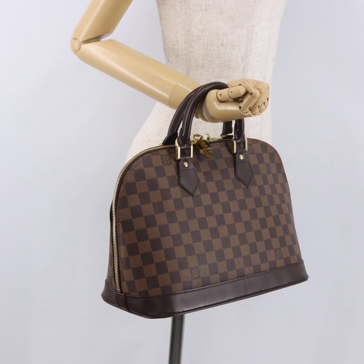 LOUIS VUITTON Damier Ebene Alma Hand Bag N51131 LV Auth 185040SAV