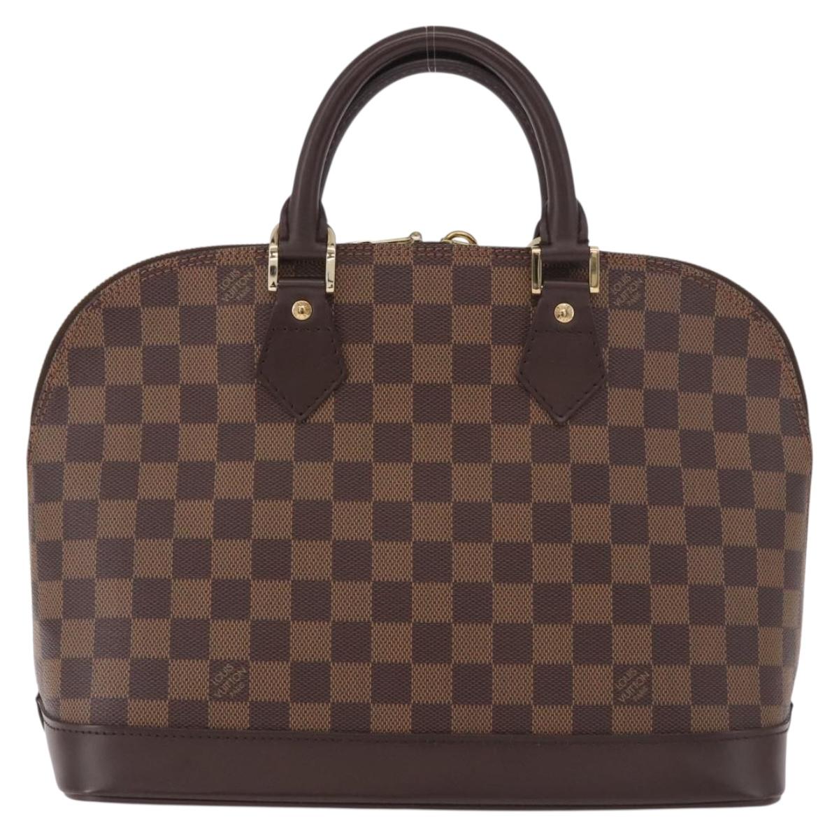 LOUIS VUITTON Damier Ebene Alma Hand Bag N51131 LV Auth 185040SAV