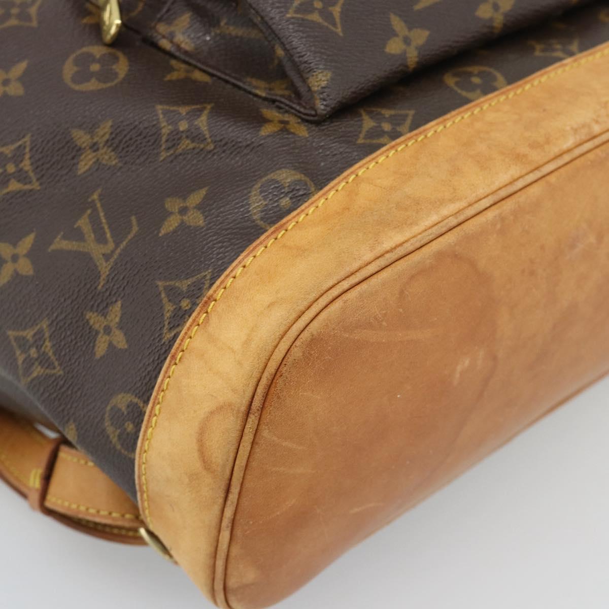 LOUIS VUITTON Monogram Montsouris GM Backpack M51135 LV Auth 185042