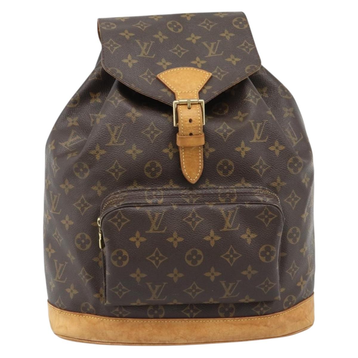 LOUIS VUITTON Monogram Montsouris GM Backpack M51135 LV Auth 185042