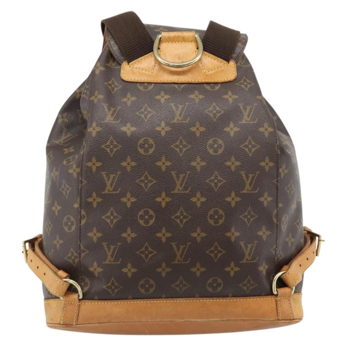 LOUIS VUITTON Monogram Montsouris GM Backpack M51135 LV Auth 185042