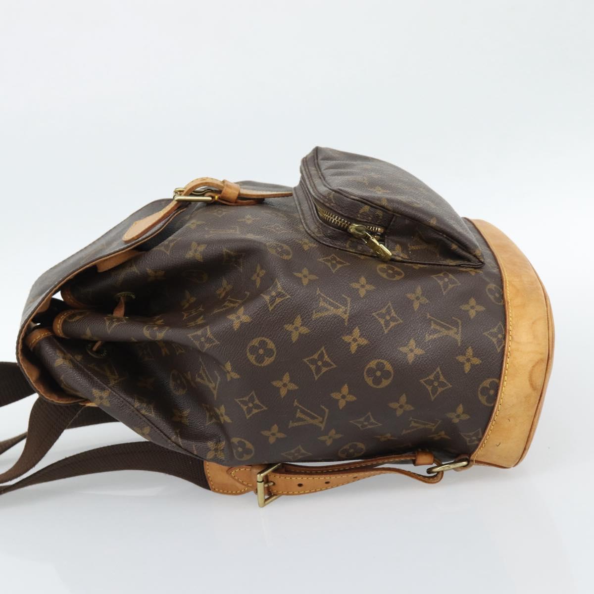 LOUIS VUITTON Monogram Montsouris GM Backpack M51135 LV Auth 185042