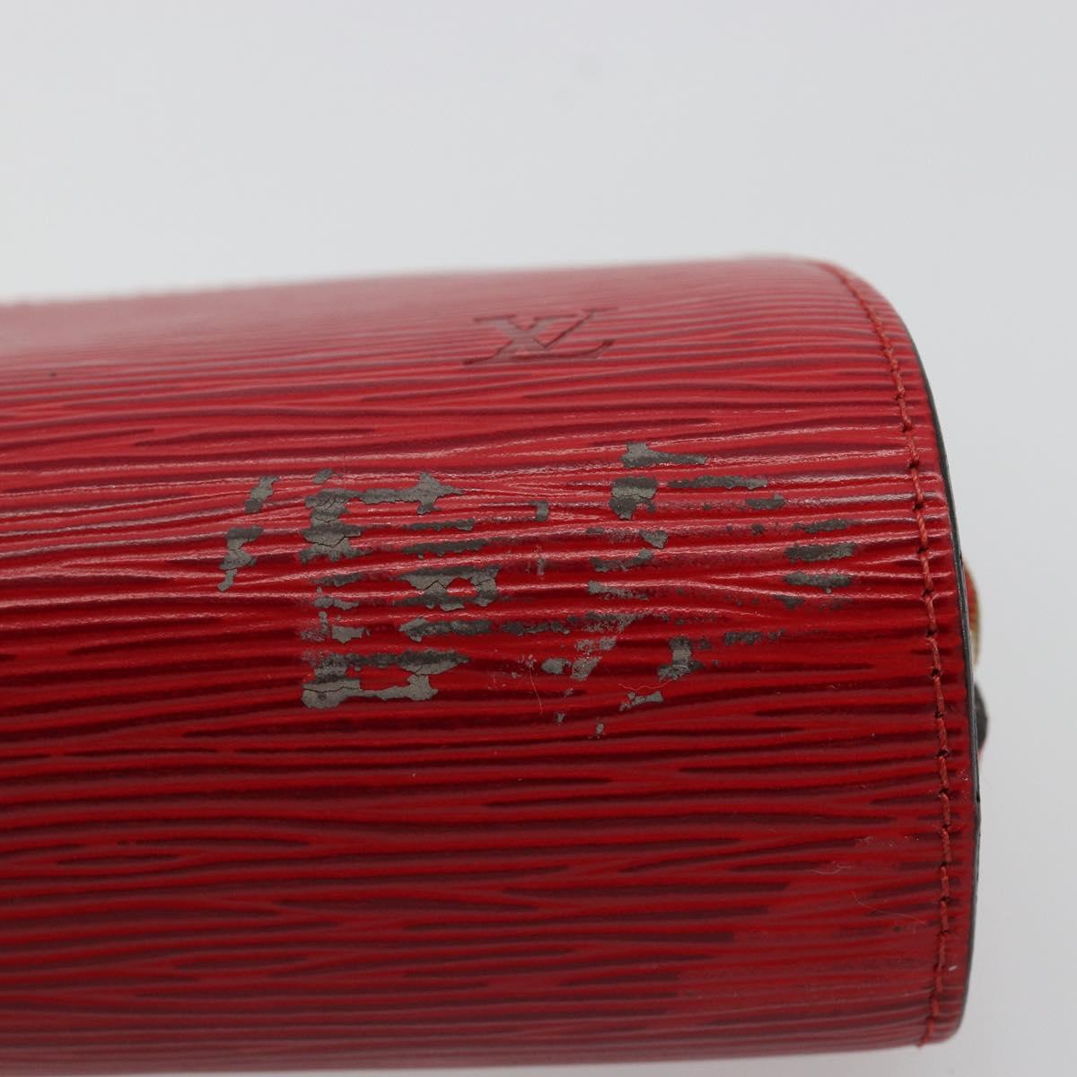 LOUIS VUITTON Epi Dauphine PM Pouch Castilian Red M48447 LV Auth 185045