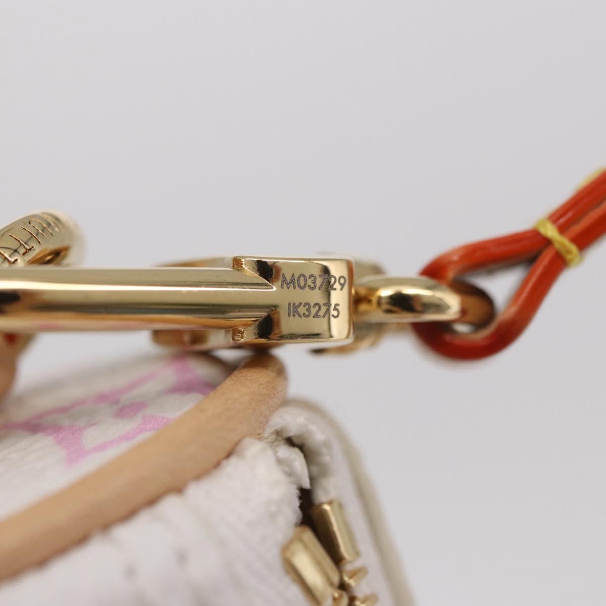 LOUIS VUITTON Multicolor Micro Speedy Bag Charm White M03729 LV Auth 185046SM