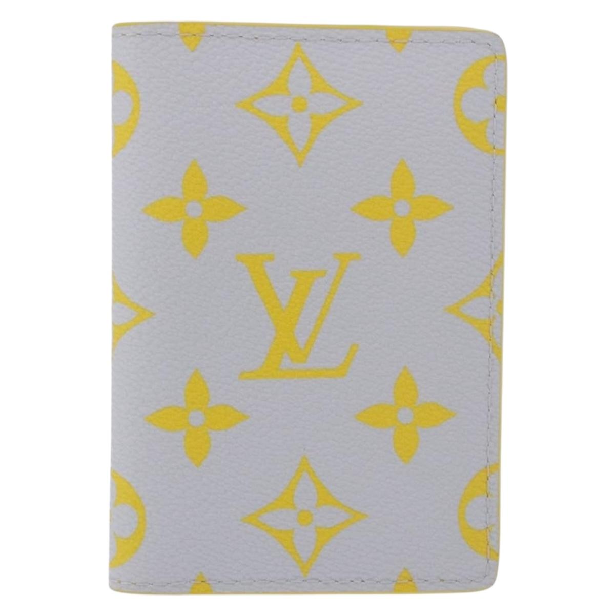 LOUIS VUITTON Reverse Organizer Dupoch Card Case Yellow M14769 LV Auth 185049SAM