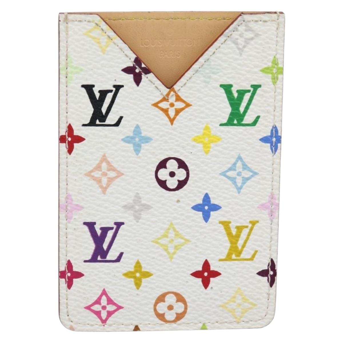LOUIS VUITTON Monogram Multicolor Etui Hand Mirror White M92651 LV Auth 185055