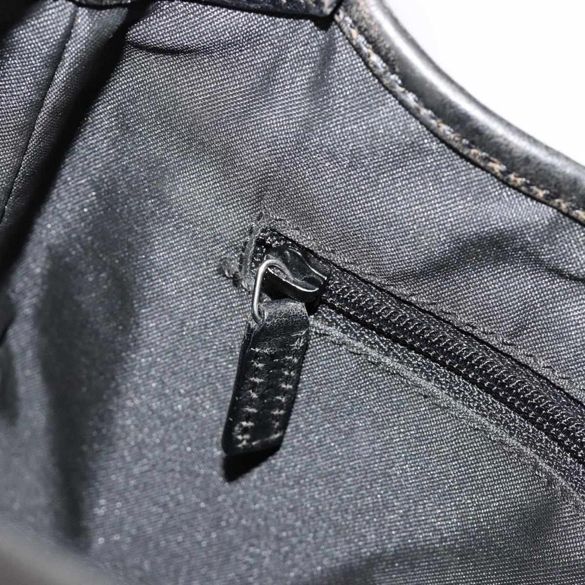 GUCCI GG Canvas Jackie Shoulder Bag Black Silver 001 3735 Auth 185074A