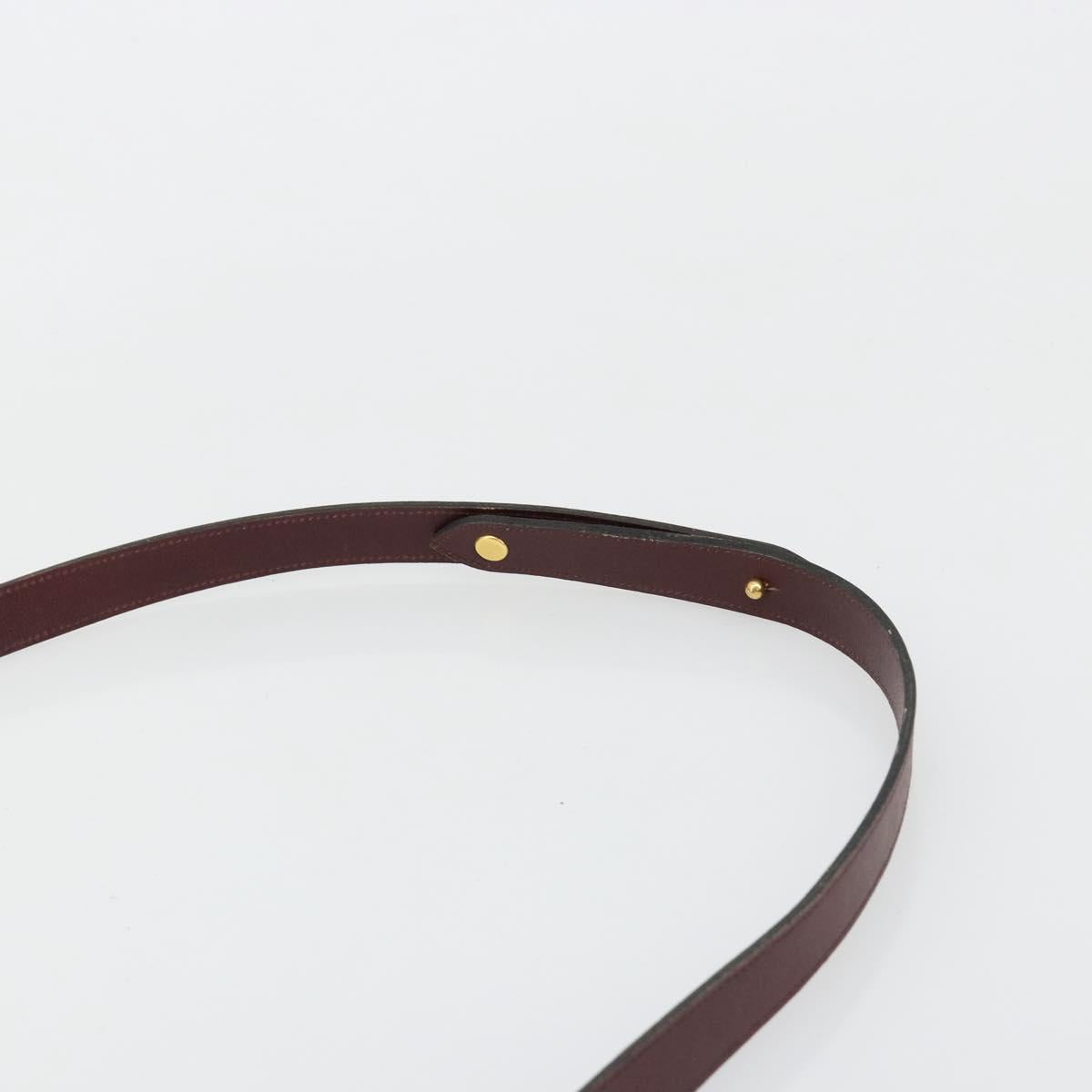 Christian Dior Trotter Canvas Shoulder Bag Red Gold Auth 185078