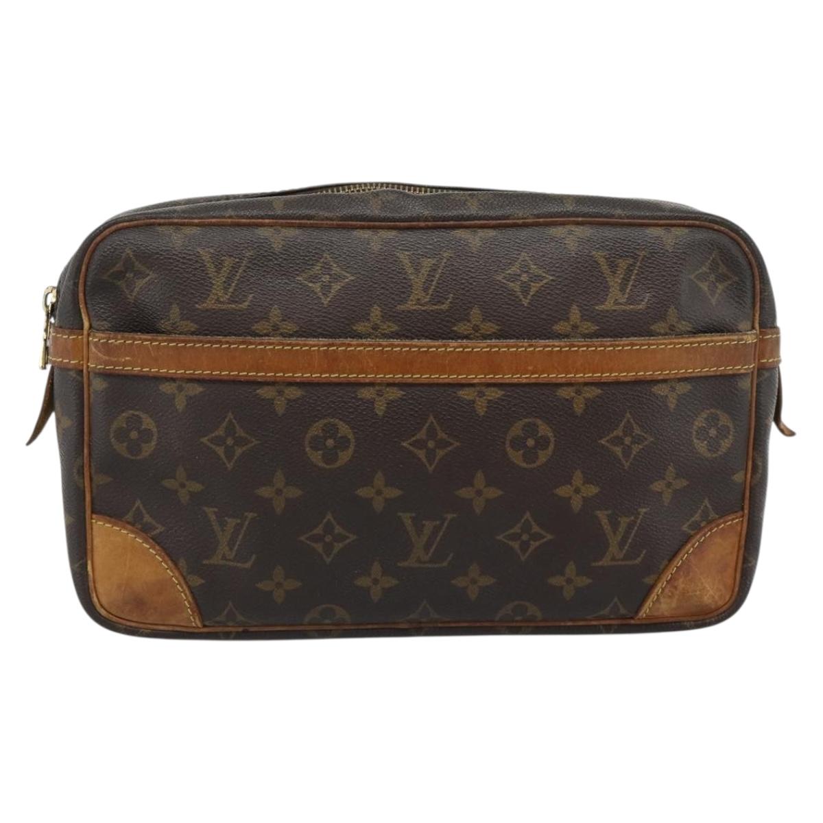 LOUIS VUITTON Monogram Compiegne 28 Clutch Bag M51845 LV Auth 185083