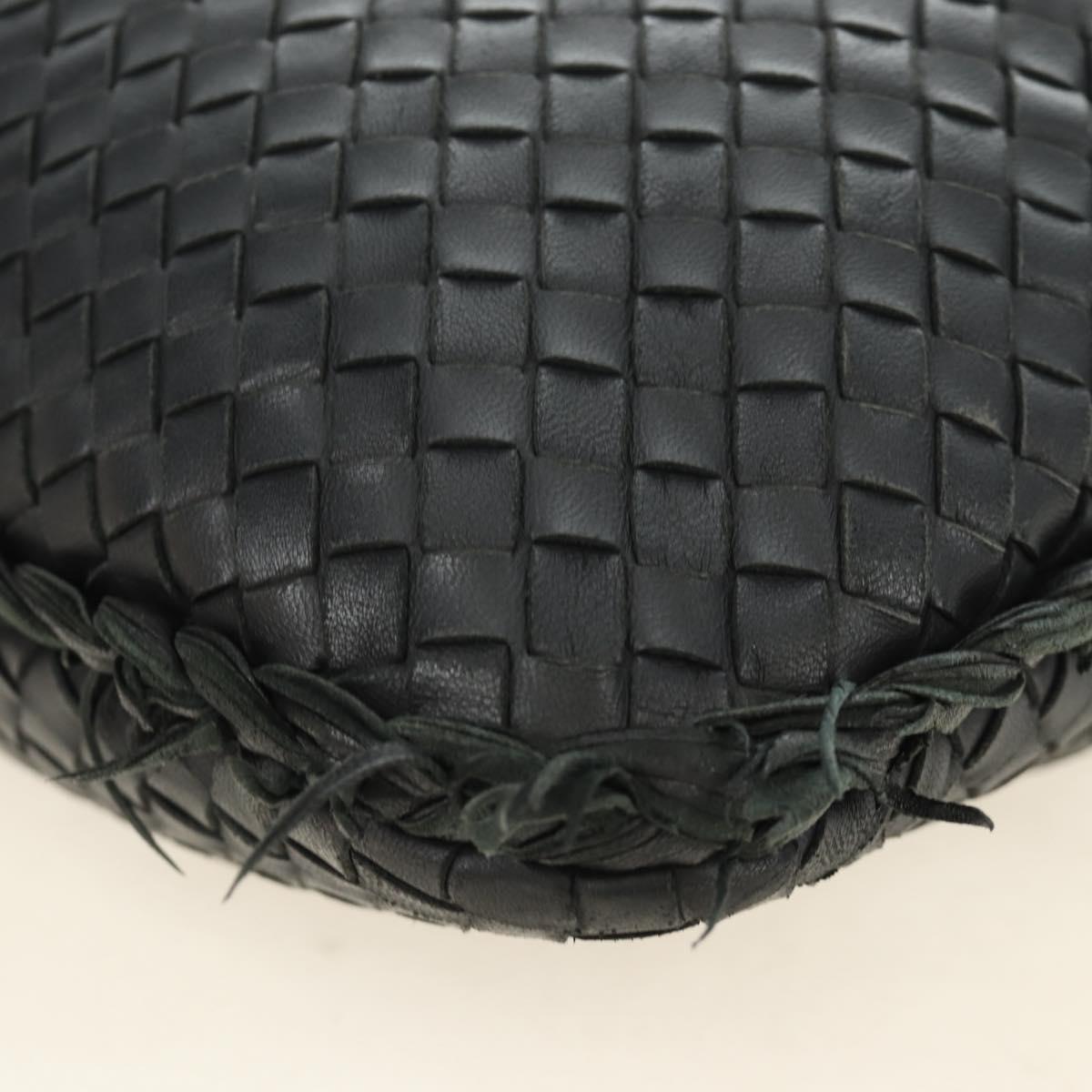 BOTTEGAVENETA INTRECCIATO Hobo Bag Leather Black Gold 115654 Auth 185094SAM