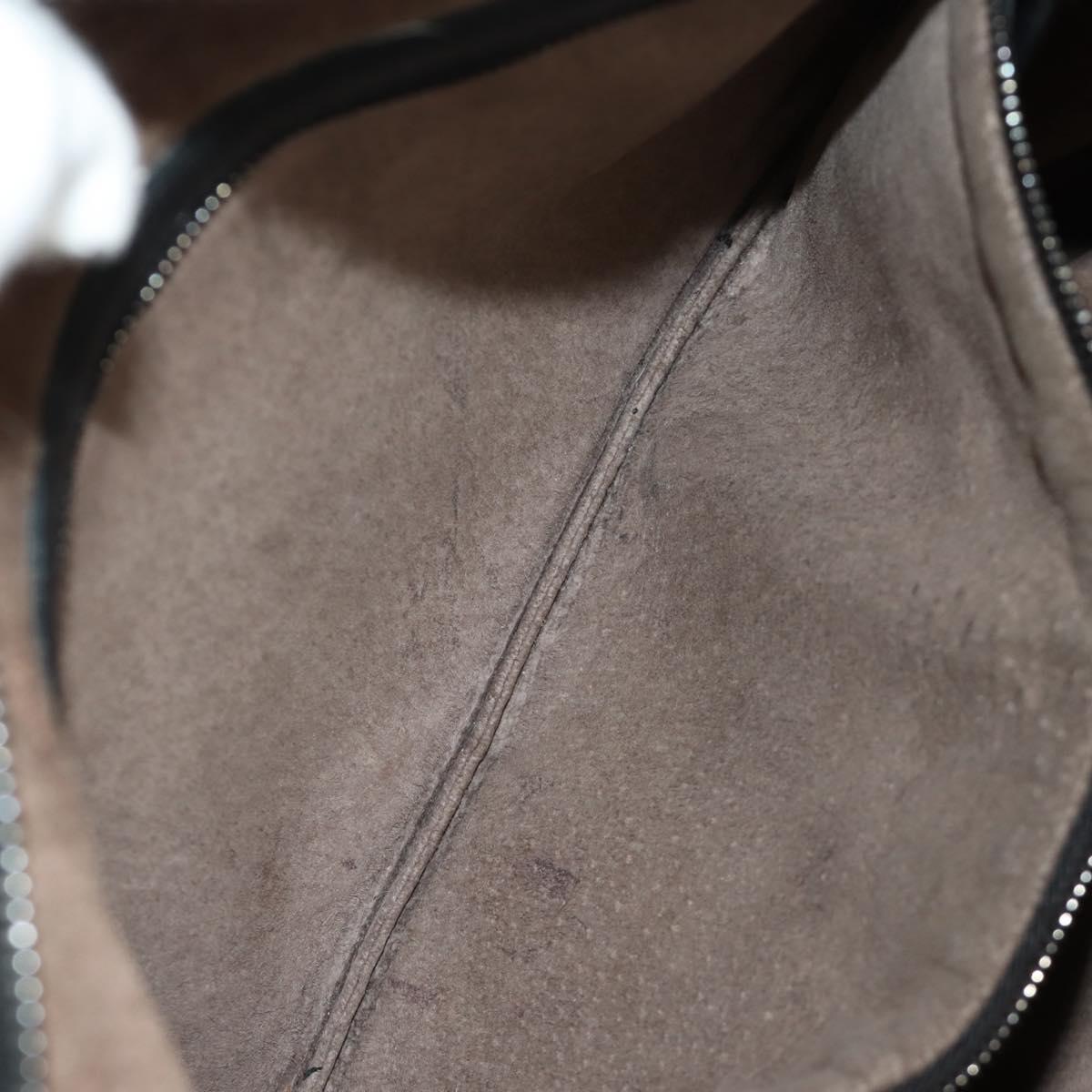 BOTTEGAVENETA INTRECCIATO Hobo Bag Leather Black Gold 115654 Auth 185094SAM