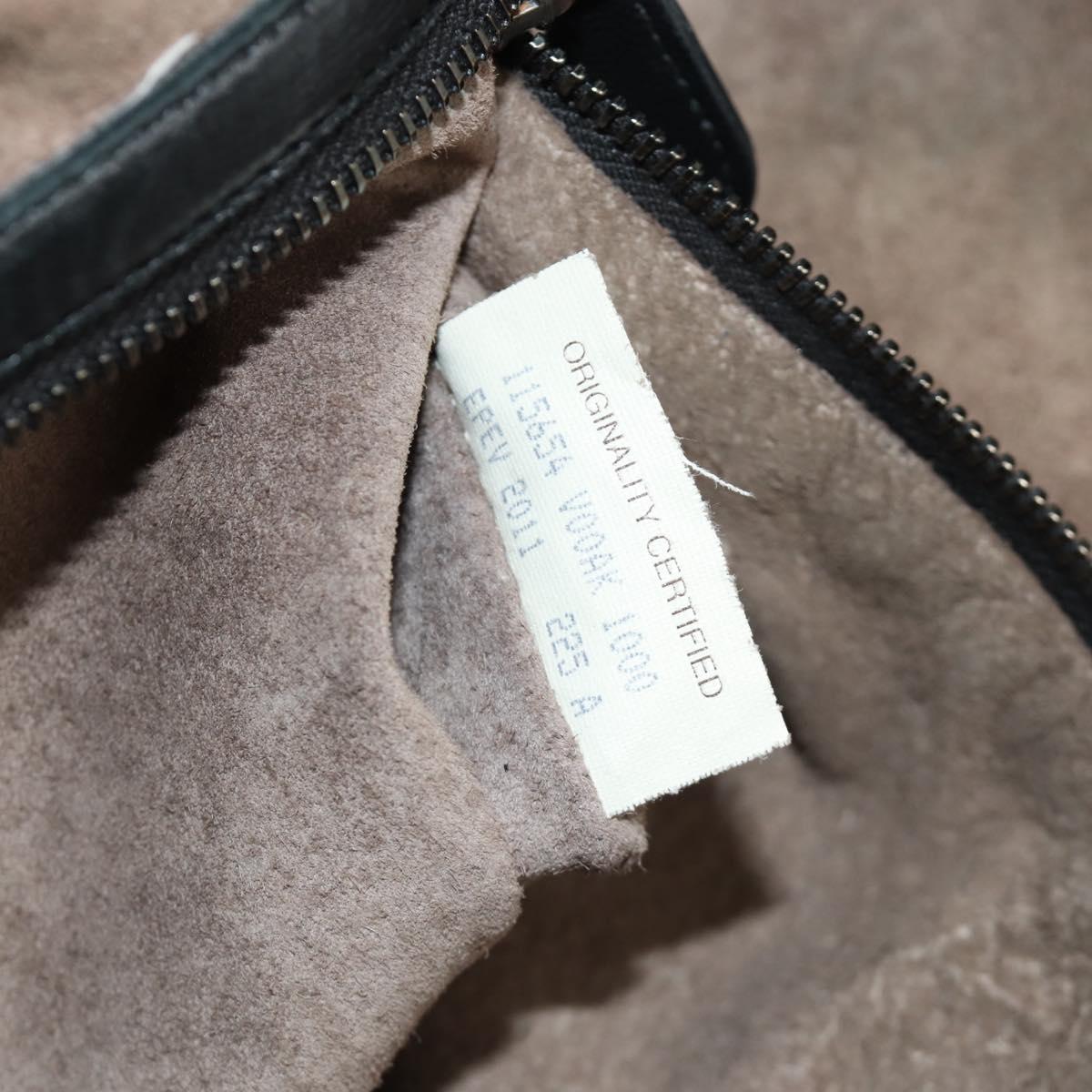 BOTTEGAVENETA INTRECCIATO Hobo Bag Leather Black Gold 115654 Auth 185094SAM