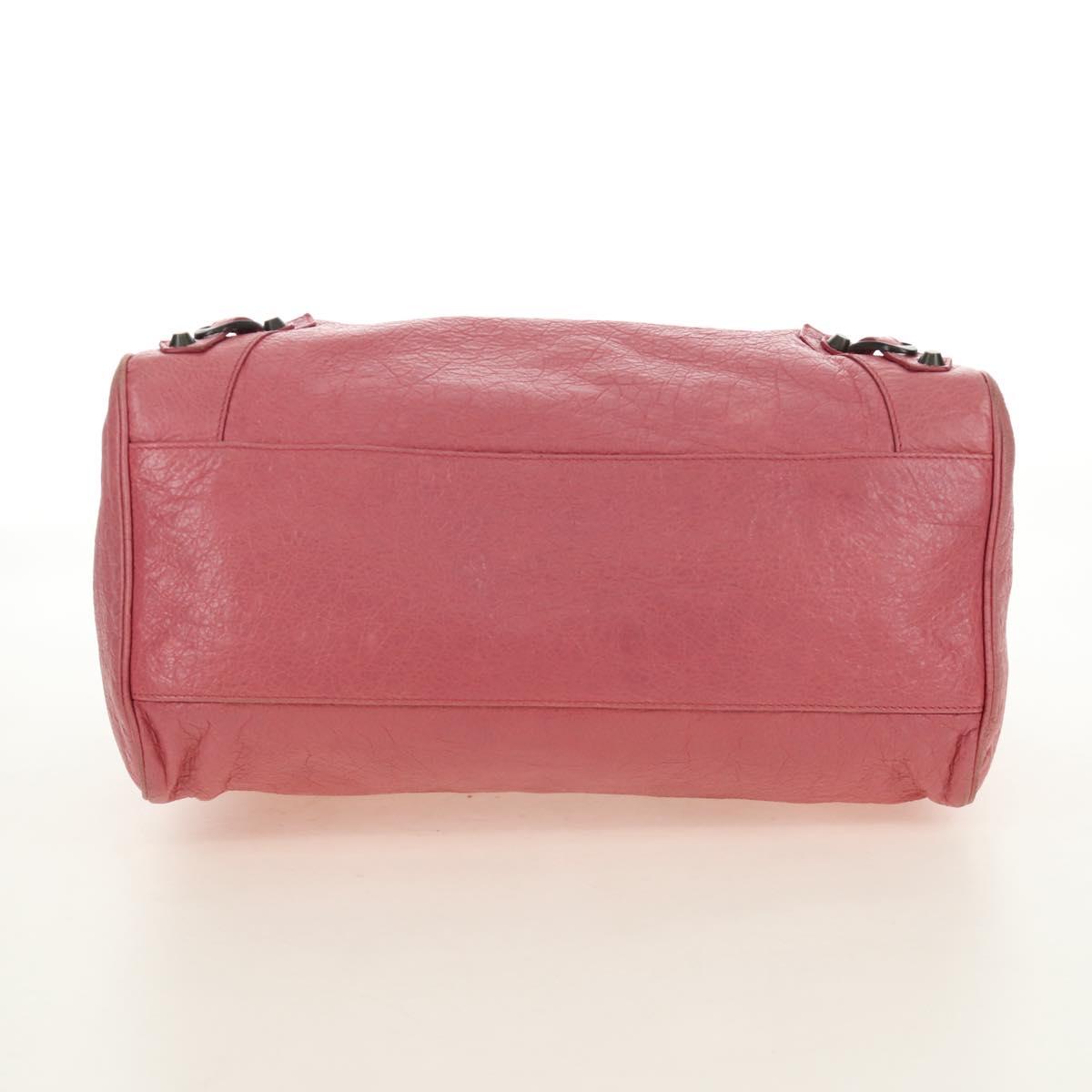 BALENCIAGA The City Hand Bag Leather 2way Pink 235216 Auth 185095M
