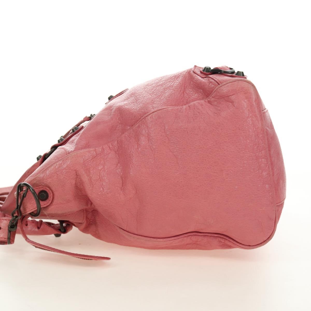 BALENCIAGA The City Hand Bag Leather 2way Pink 235216 Auth 185095M