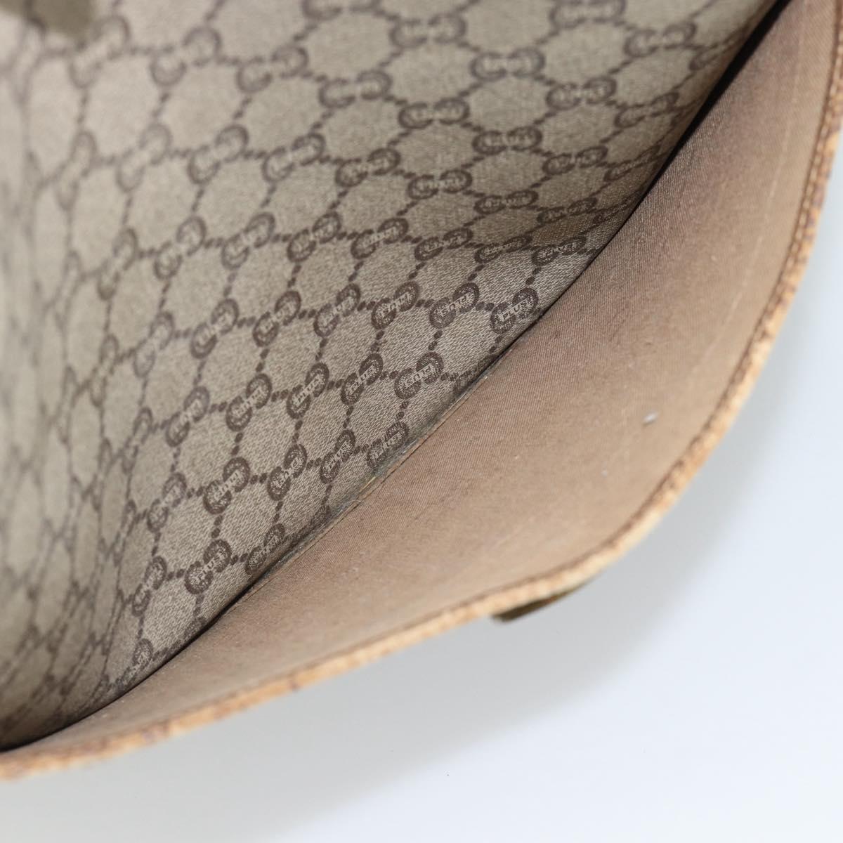 GUCCI GG Plus Supreme Tote Bag PVC Beige Gold Auth 185107