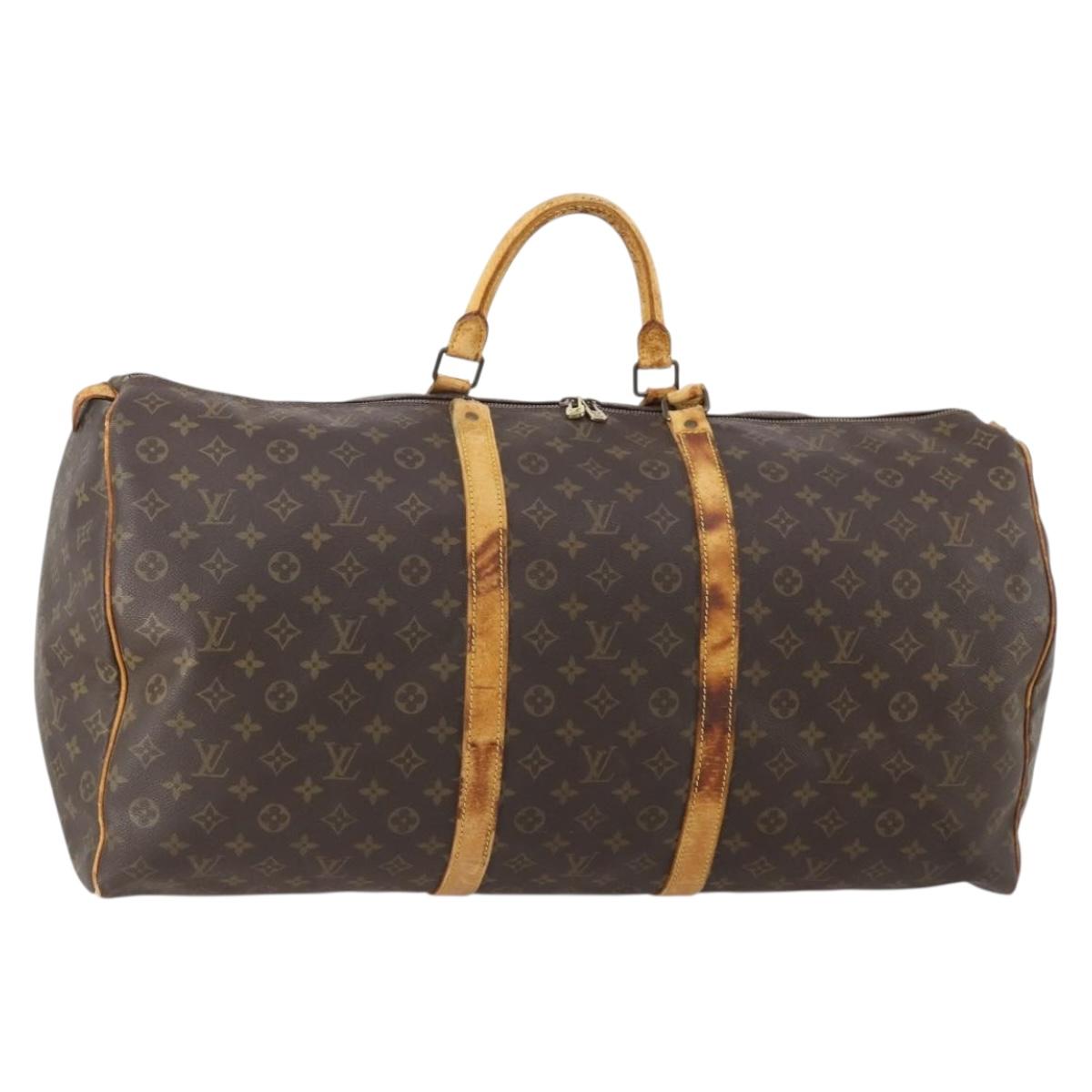 LOUIS VUITTON Monogram Keepall 60 Boston Bag M41422 LV Auth 185112