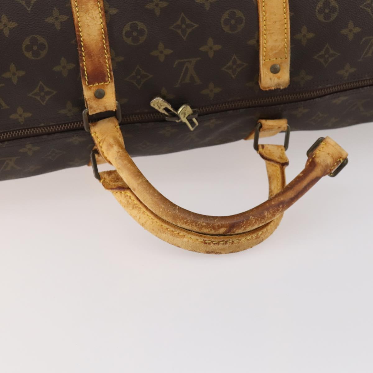 LOUIS VUITTON Monogram Keepall 60 Boston Bag M41422 LV Auth 185112