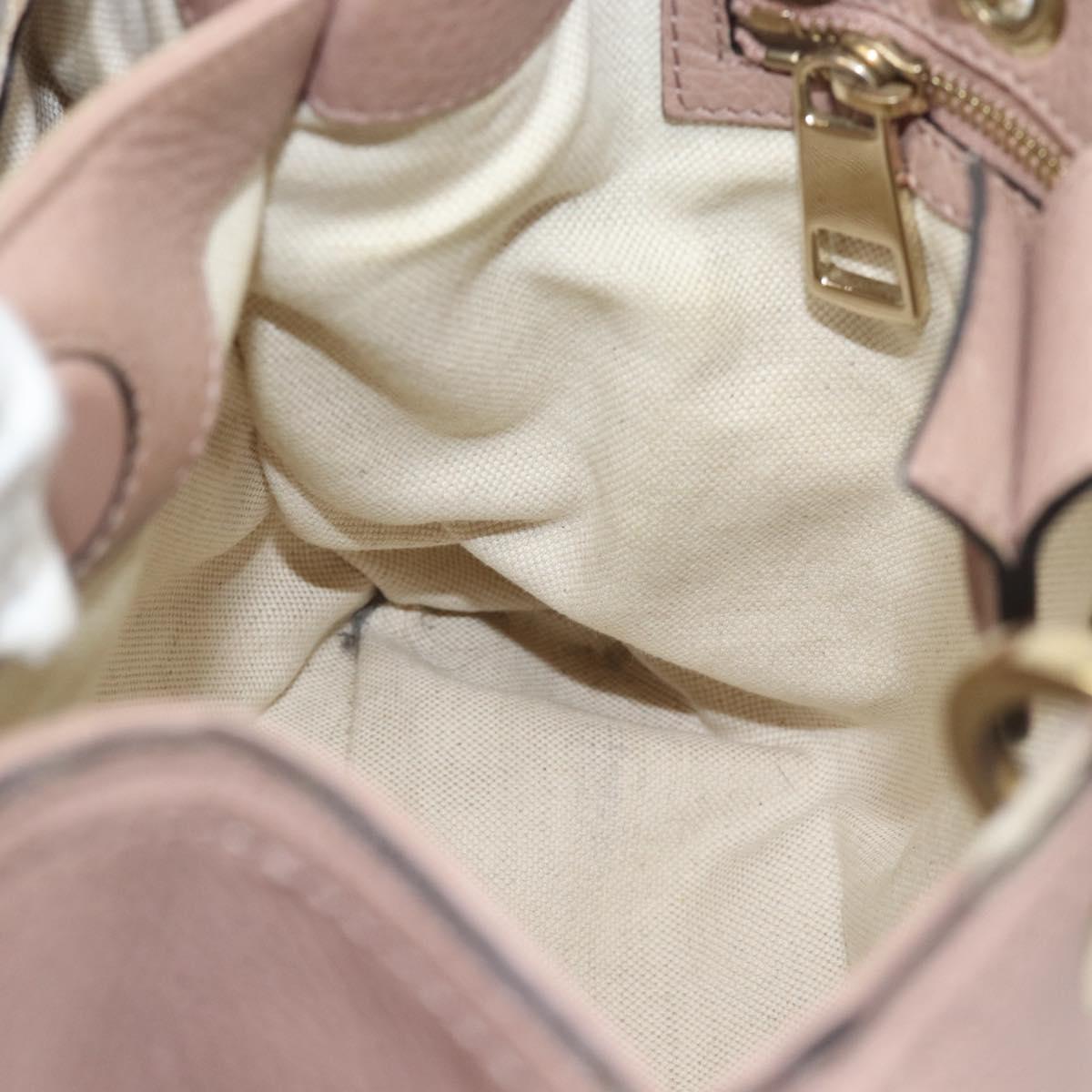 GUCCI Bamboo Hand Bag Leather Beige Gold 336032 Auth 185115A