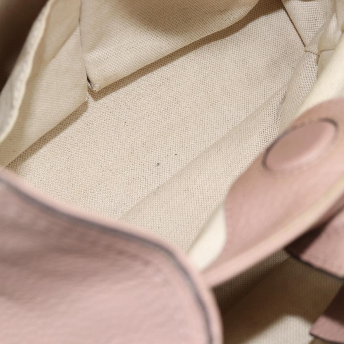 GUCCI Bamboo Hand Bag Leather Beige Gold 336032 Auth 185115A
