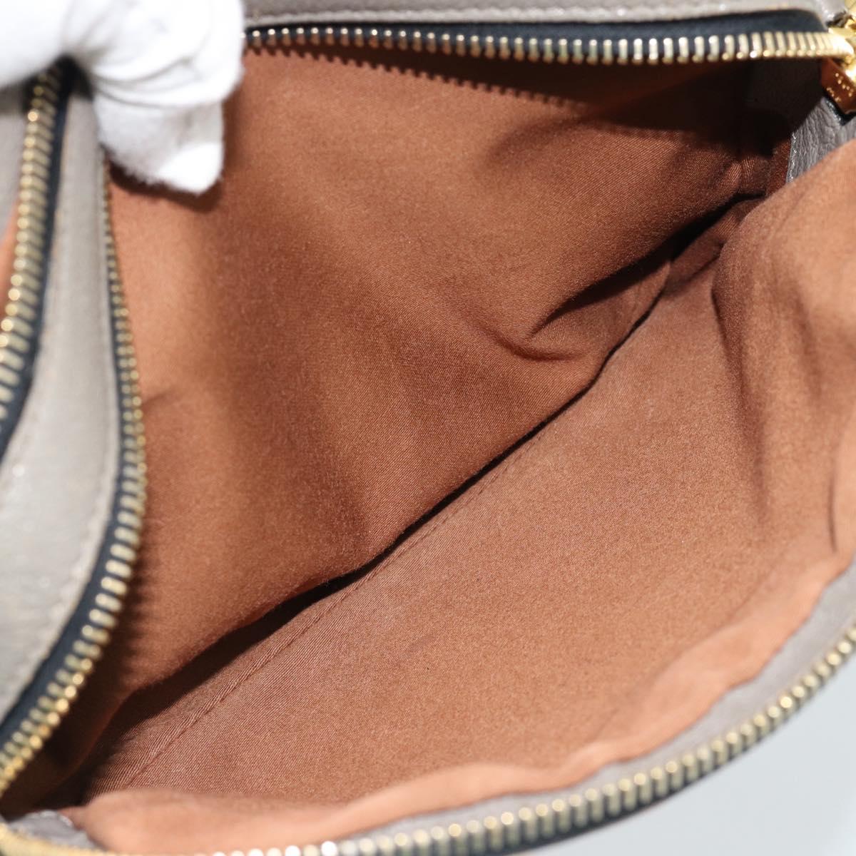 Miu Miu Shoulder Bag Leather Brown Gold Auth 185116A