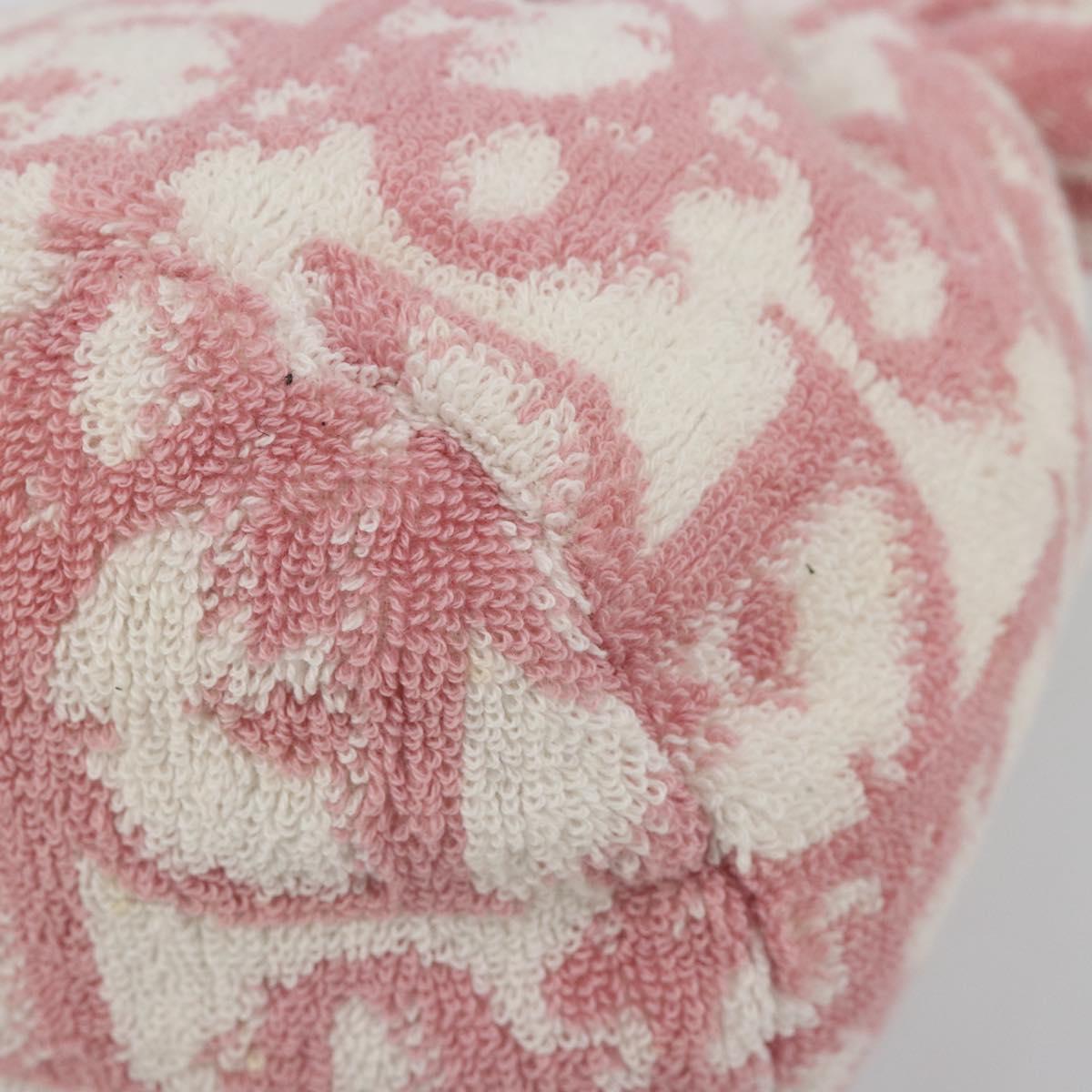 Christian Dior Trotter Canvas Pouch Pile Pink Auth 185119