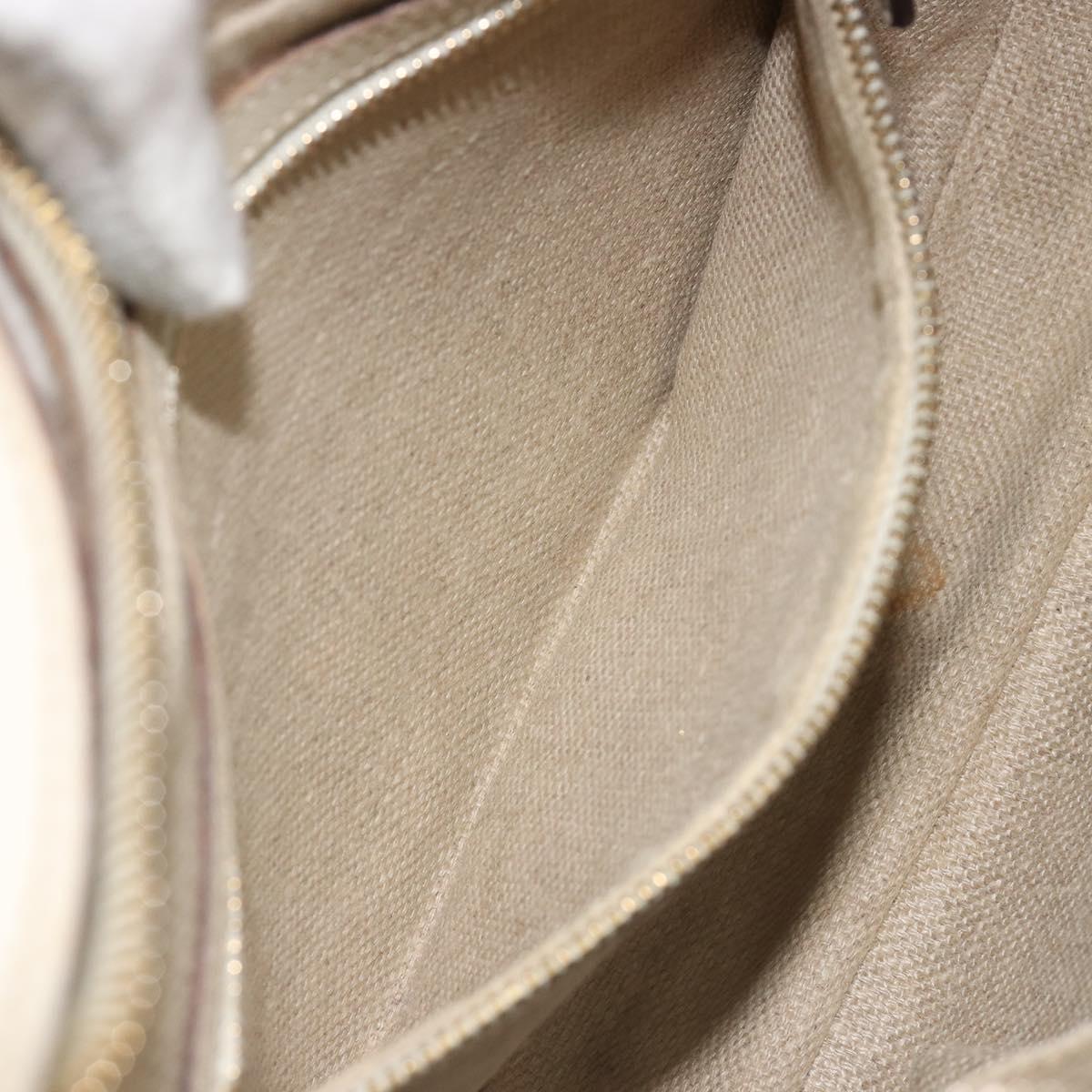 GUCCI GG Canvas Shoulder Bag Ivory Gold 154395 Auth 185122A