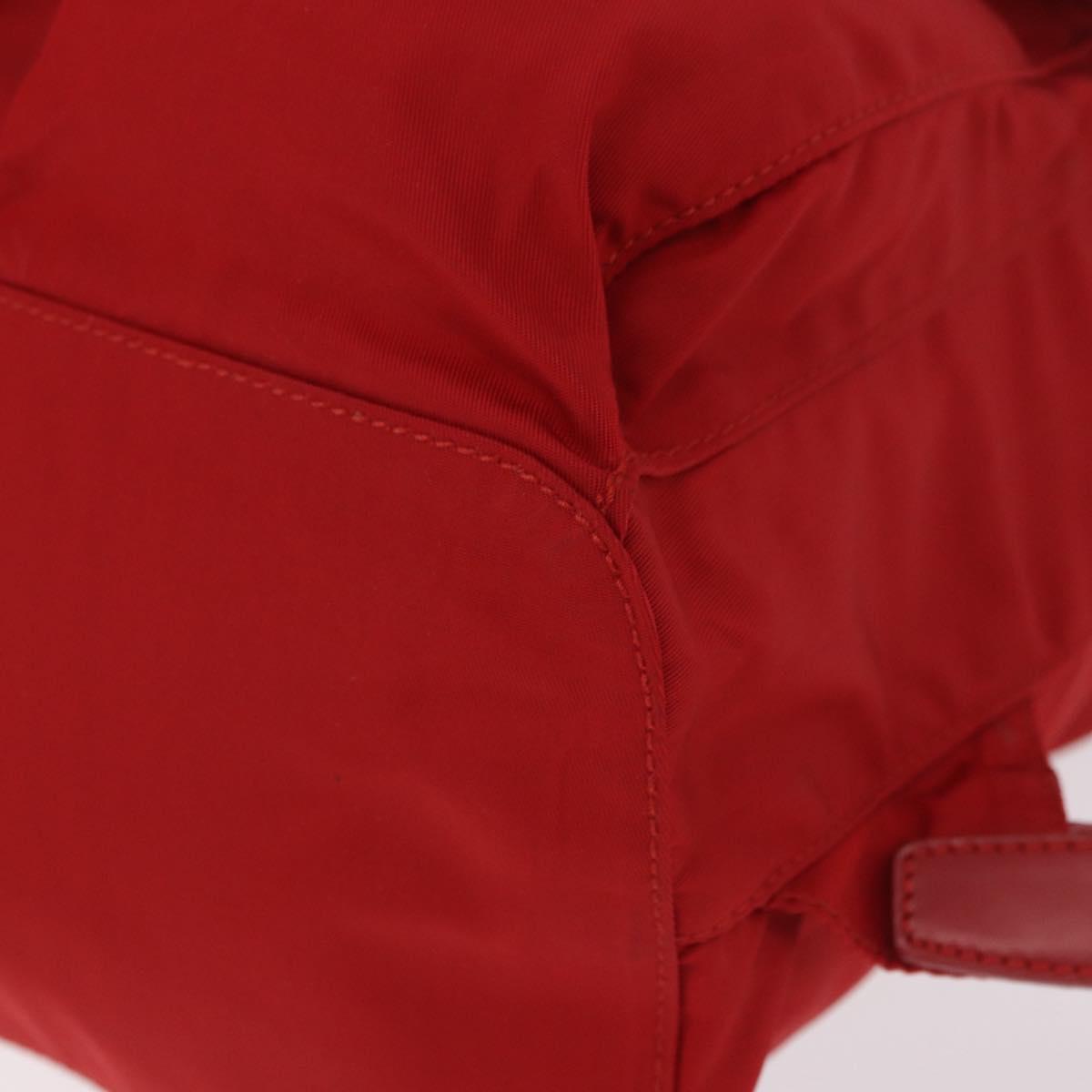 PRADA Backpack Nylon Red Silver Auth 185141V