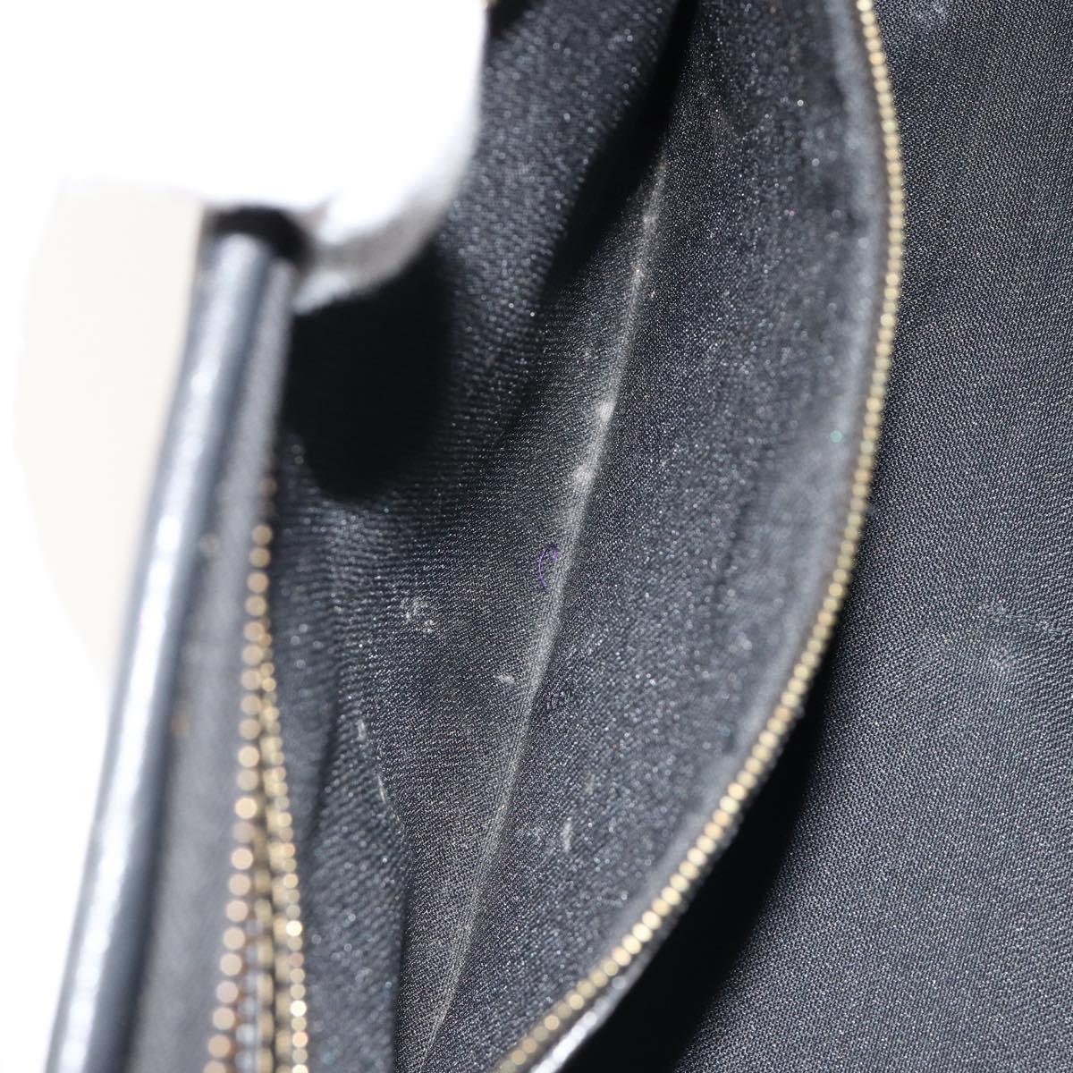 FENDI Pecan Canvas Hand Bag PVC Brown Black Auth 185166