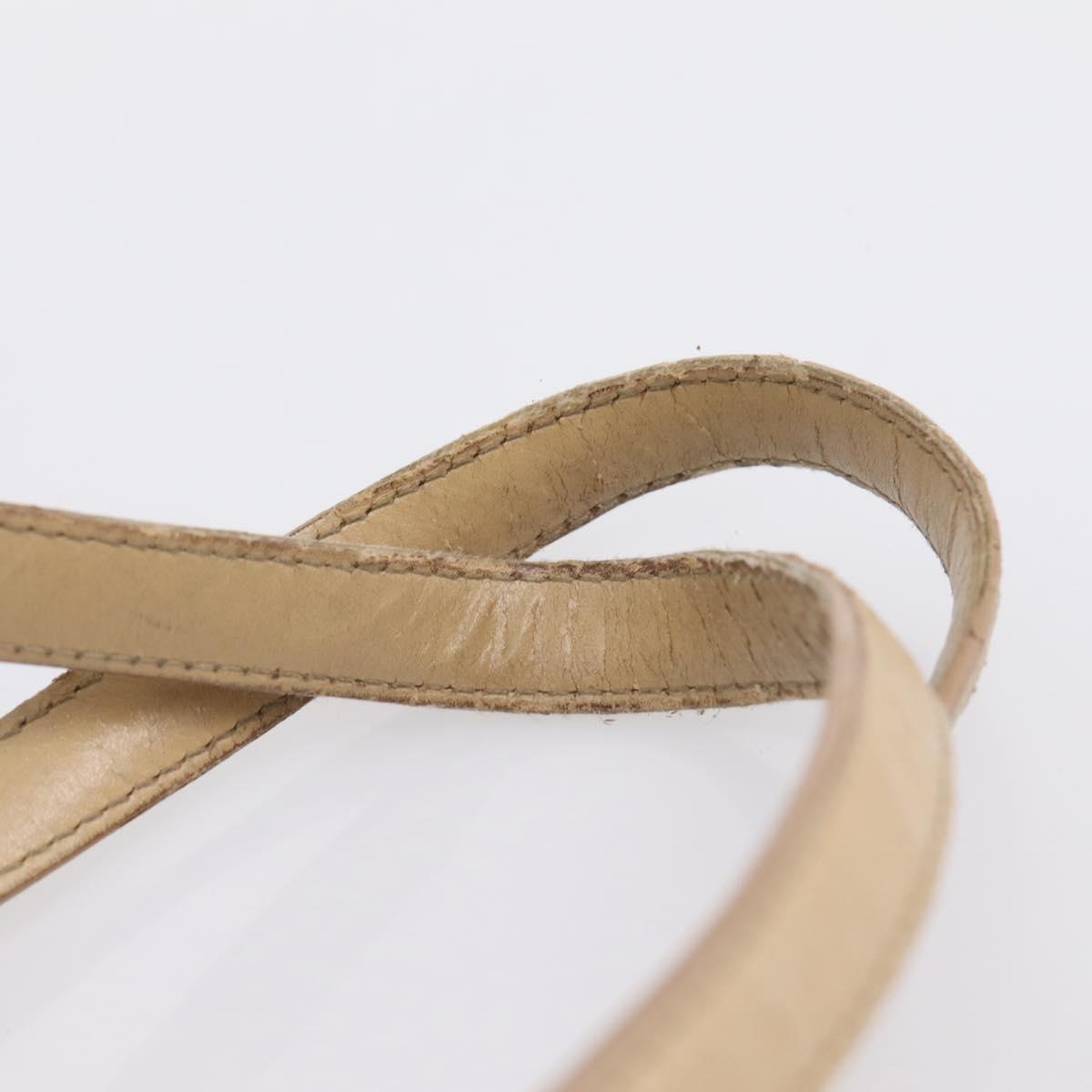 Christian Dior Lady Dior Tote Bag Coated Canvas Beige Gold Auth 185168