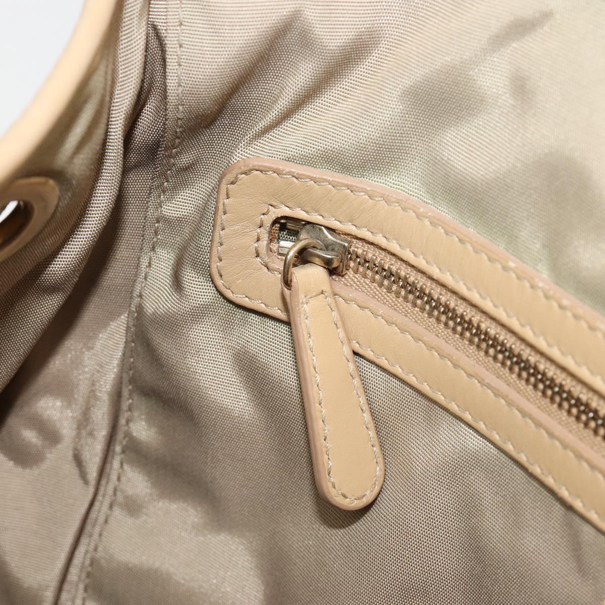 Christian Dior Lady Dior Tote Bag Coated Canvas Beige Gold Auth 185168