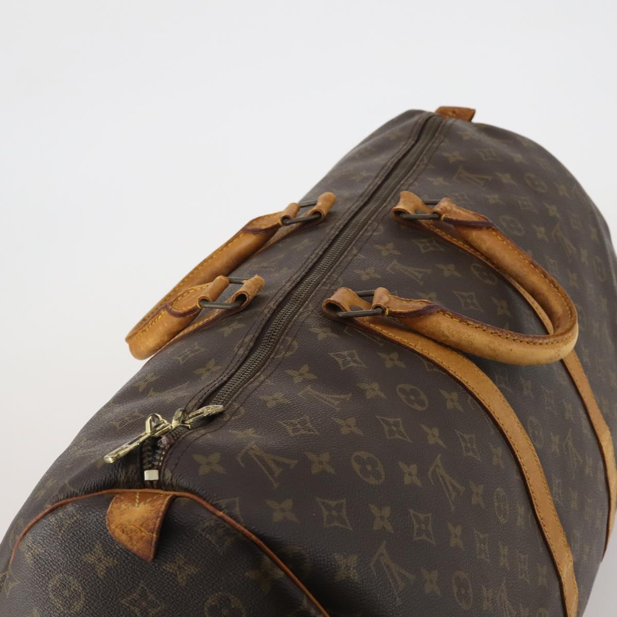 LOUIS VUITTON Monogram Keepall 55 Boston Bag M41424 LV Auth 185174