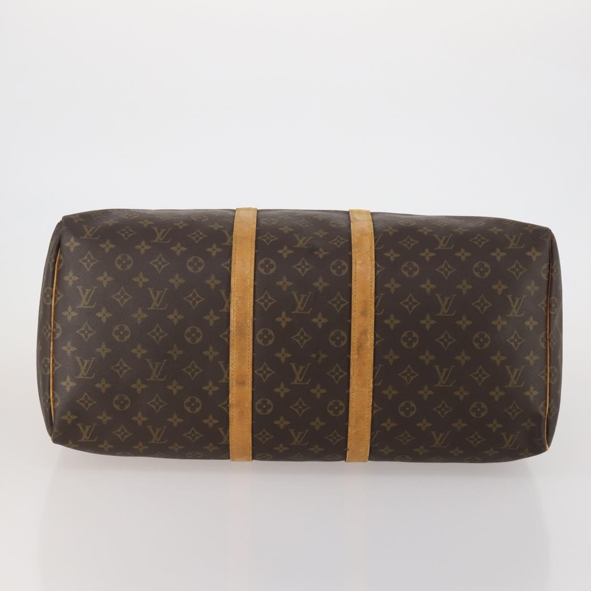 LOUIS VUITTON Monogram Keepall 55 Boston Bag M41424 LV Auth 185174