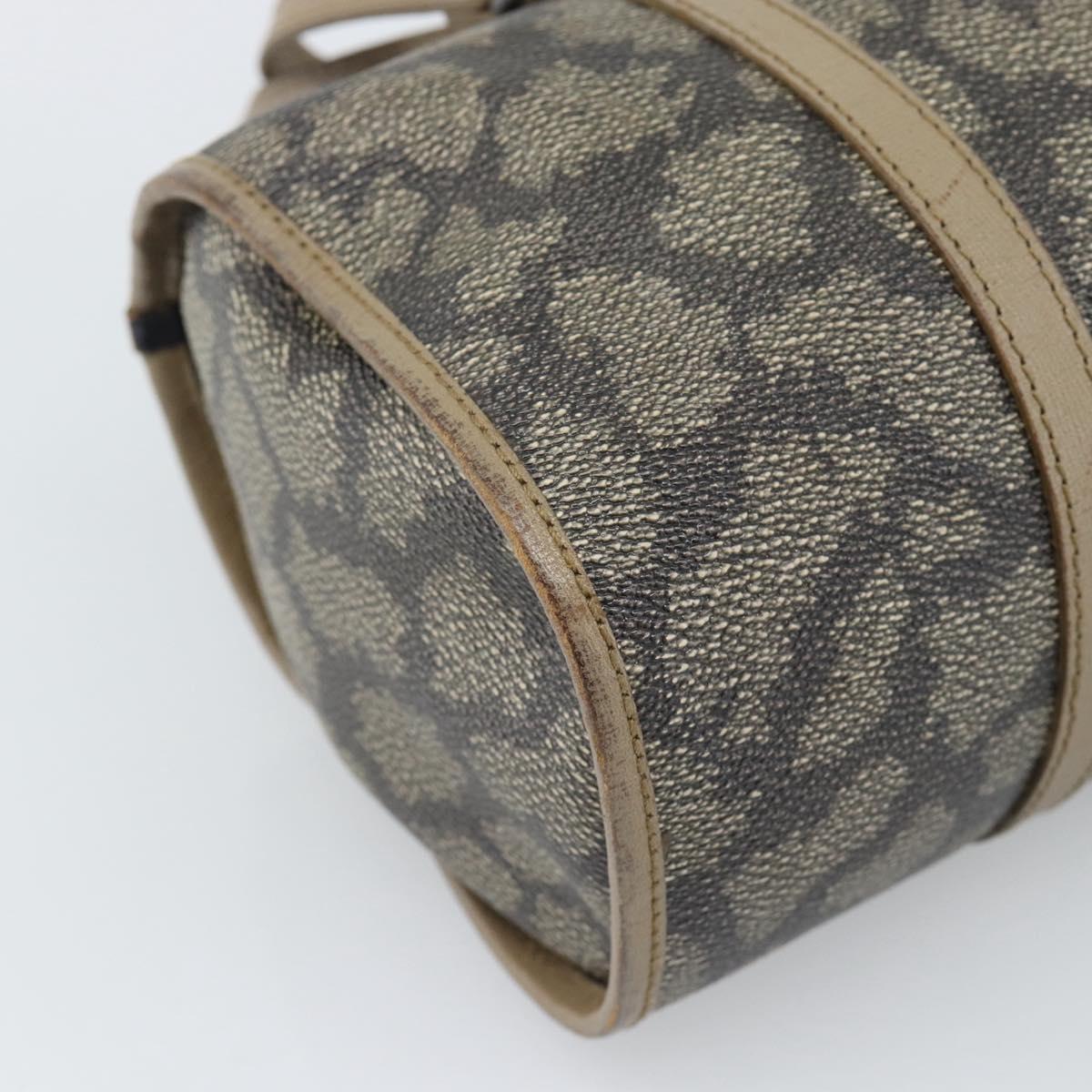 SAINT LAURENT Hand Bag PVC Leather Beige Auth 185177