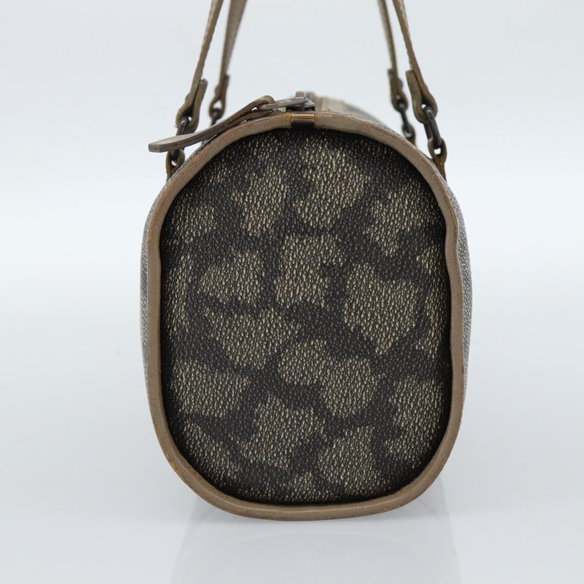 SAINT LAURENT Hand Bag PVC Leather Beige Auth 185177