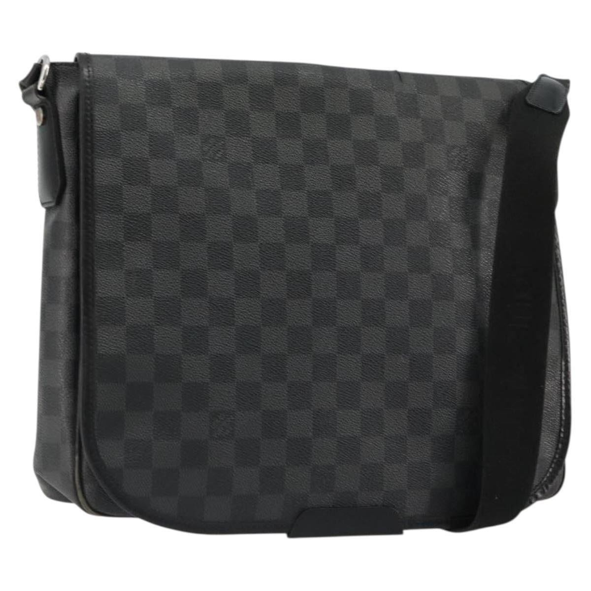 LOUIS VUITTON Damier Graphite Daniel MM Shoulder Bag N58029 LV Auth 185180