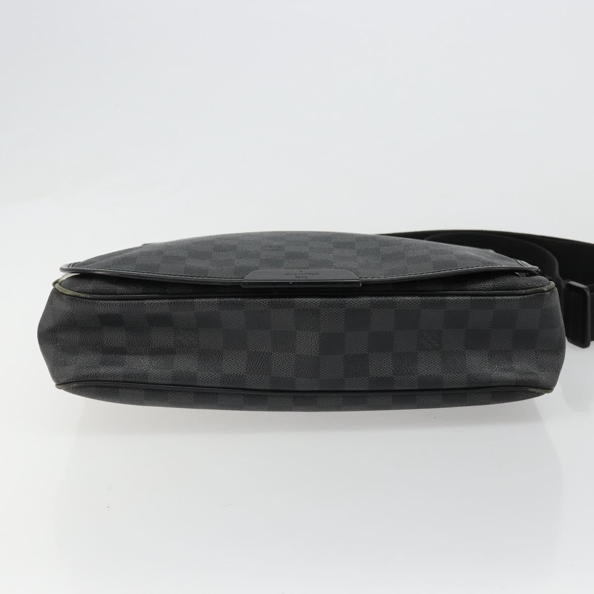 LOUIS VUITTON Damier Graphite Daniel MM Shoulder Bag N58029 LV Auth 185180
