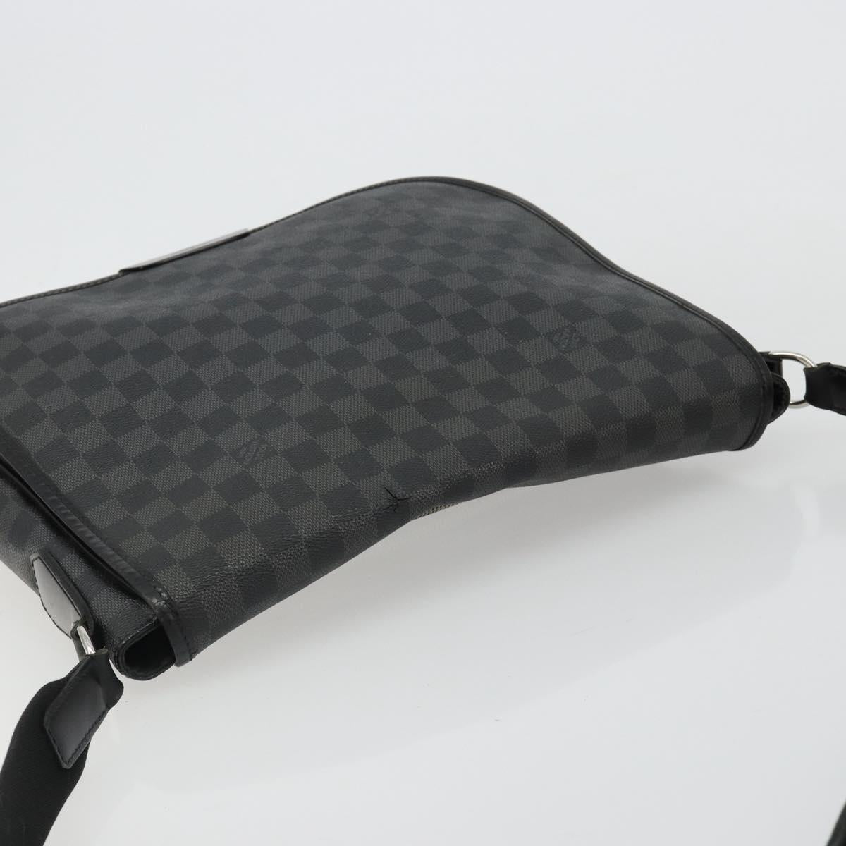 LOUIS VUITTON Damier Graphite Daniel MM Shoulder Bag N58029 LV Auth 185180
