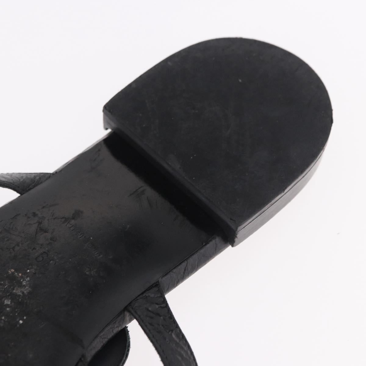 BALENCIAGA Sandals Leather Black Auth 185184A
