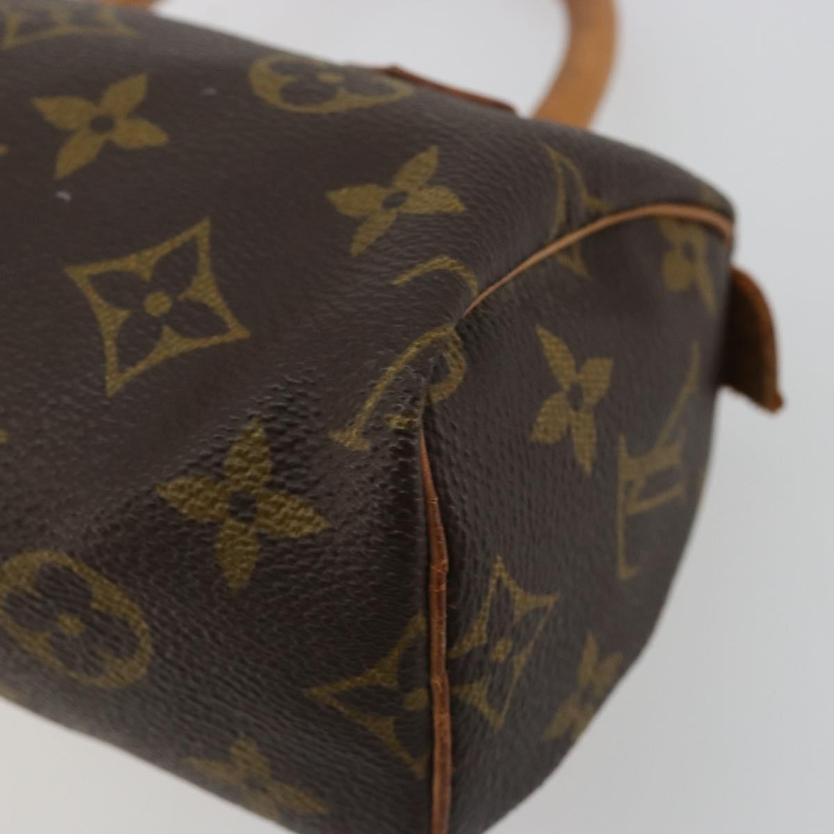 LOUIS VUITTON Monogram Mini Speedy Hand Bag M41534 LV Auth 185195