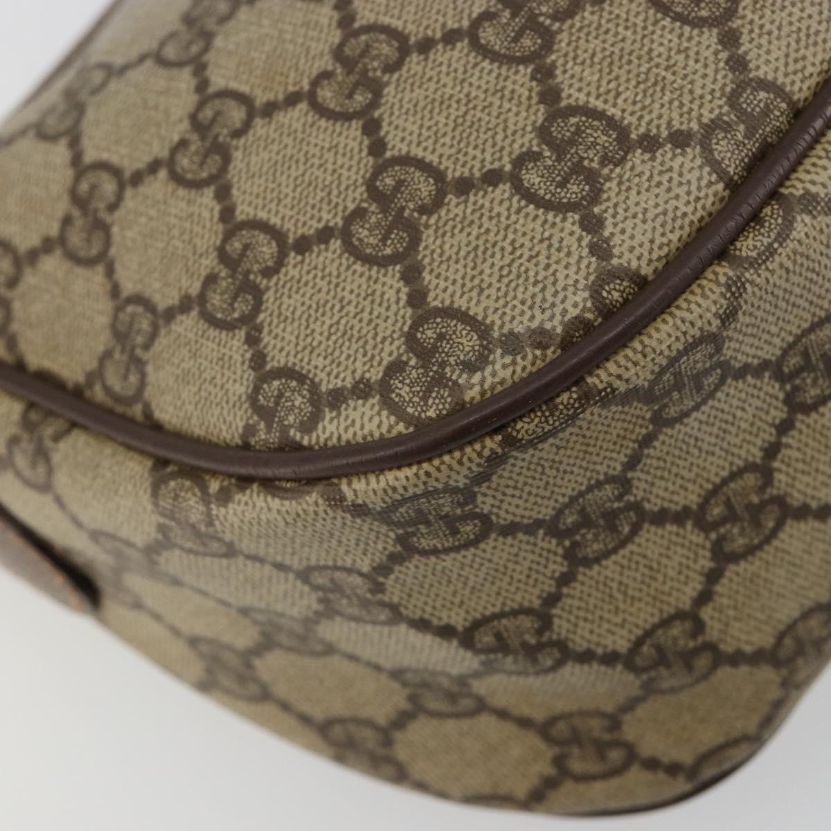 GUCCI GG Supreme Web Sherry Line Bag PVC Beige Gold 89 02 077 Auth 185199